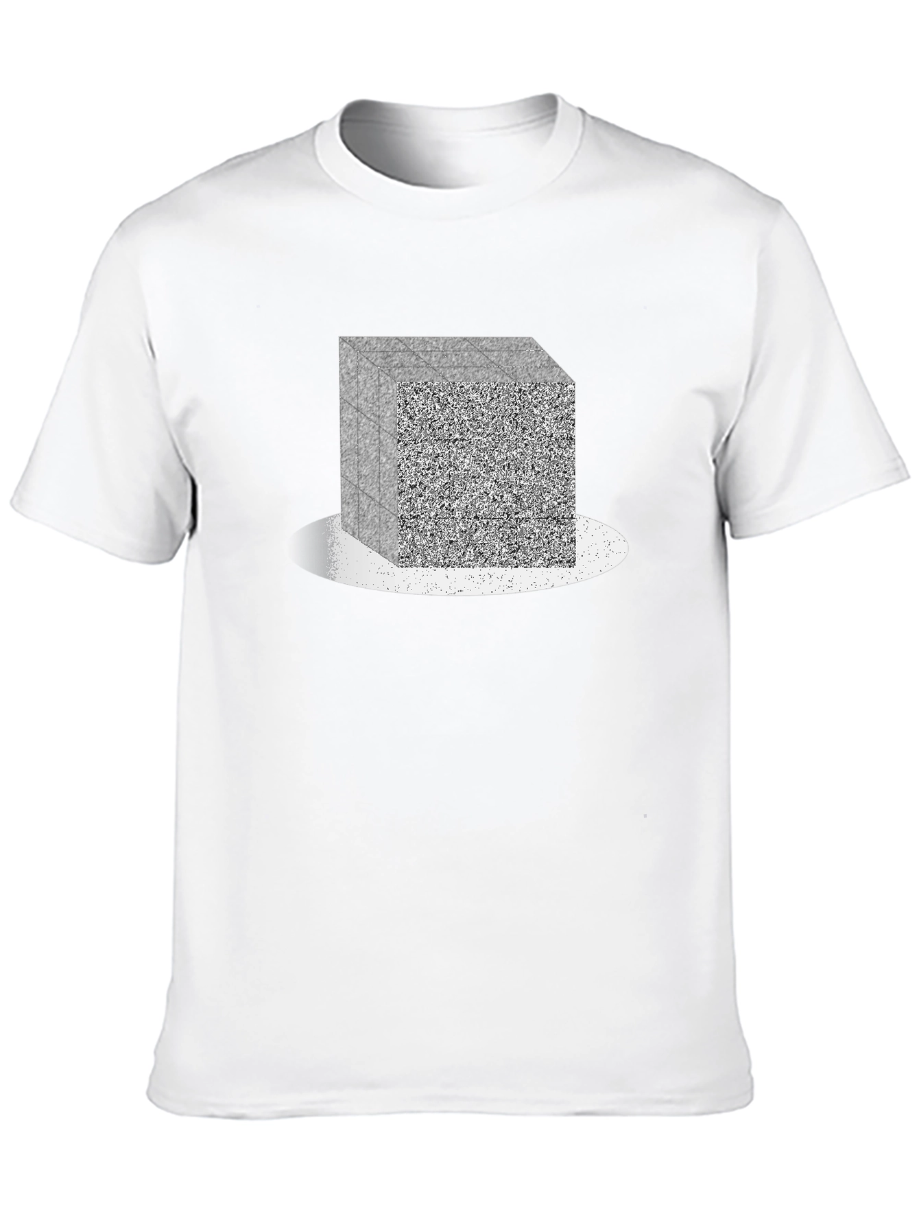 Abstract Cube Graphic Tee - Modern Geometric Design