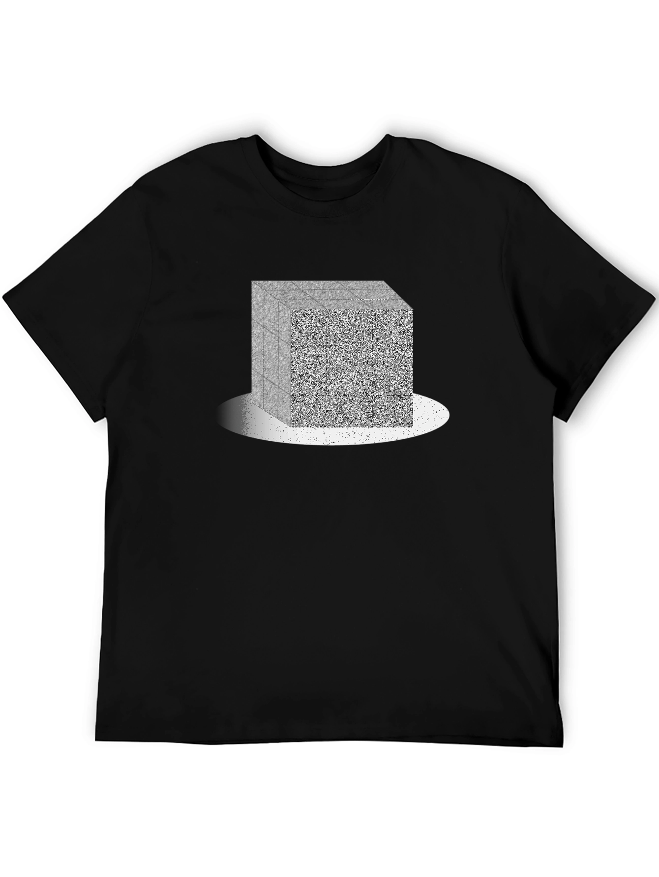 Abstract Cube Graphic Tee - Modern Geometric Design