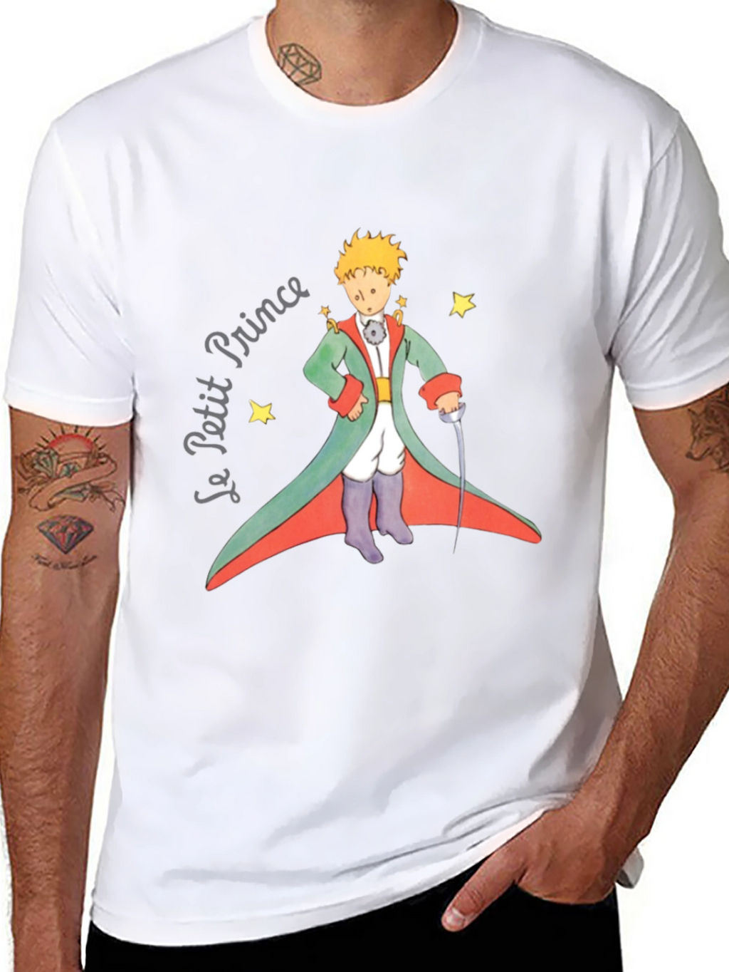 Le Petit Prince Graphic Tee - Black Cotton T-Shirt