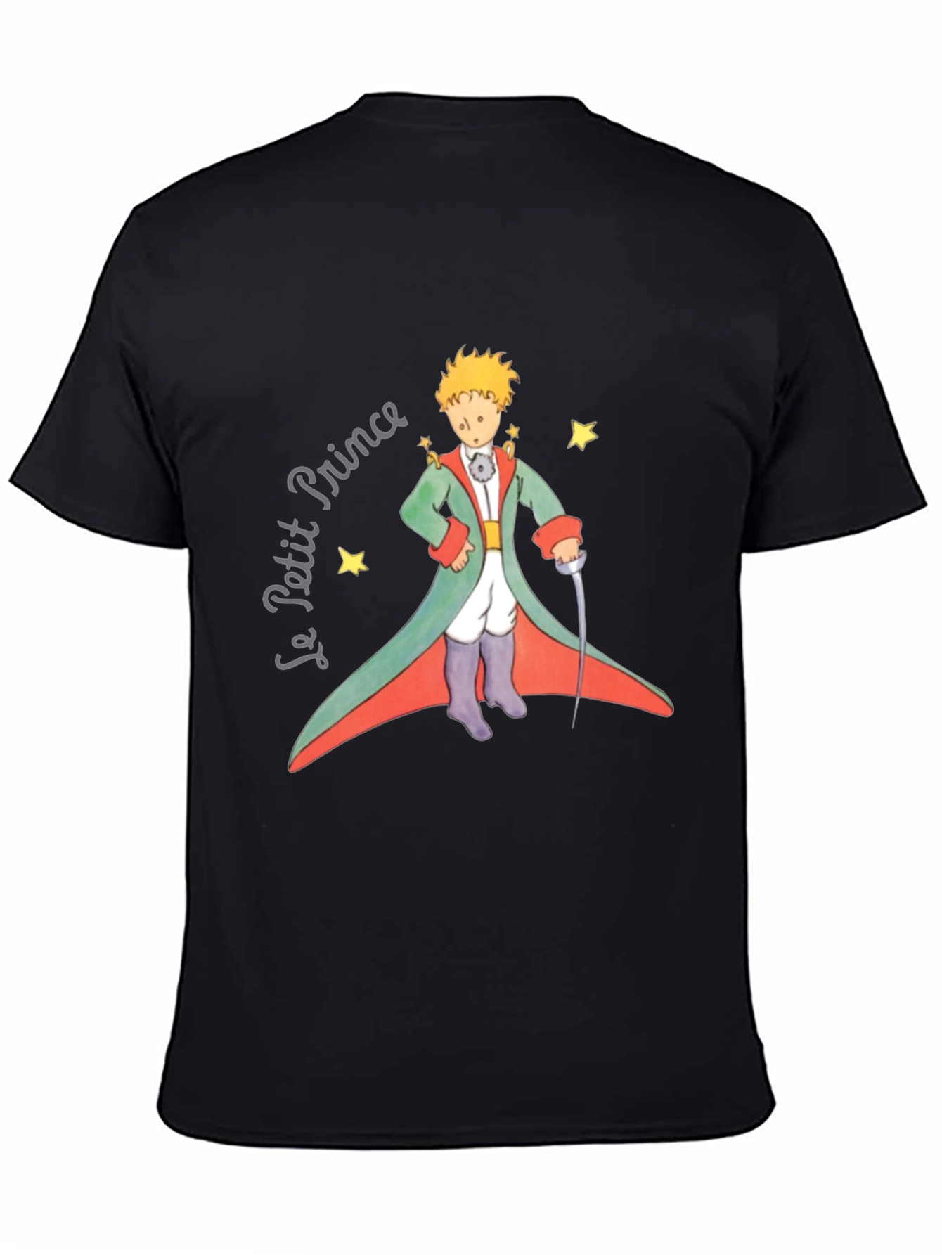 Le Petit Prince Graphic Tee - Black Cotton T-Shirt