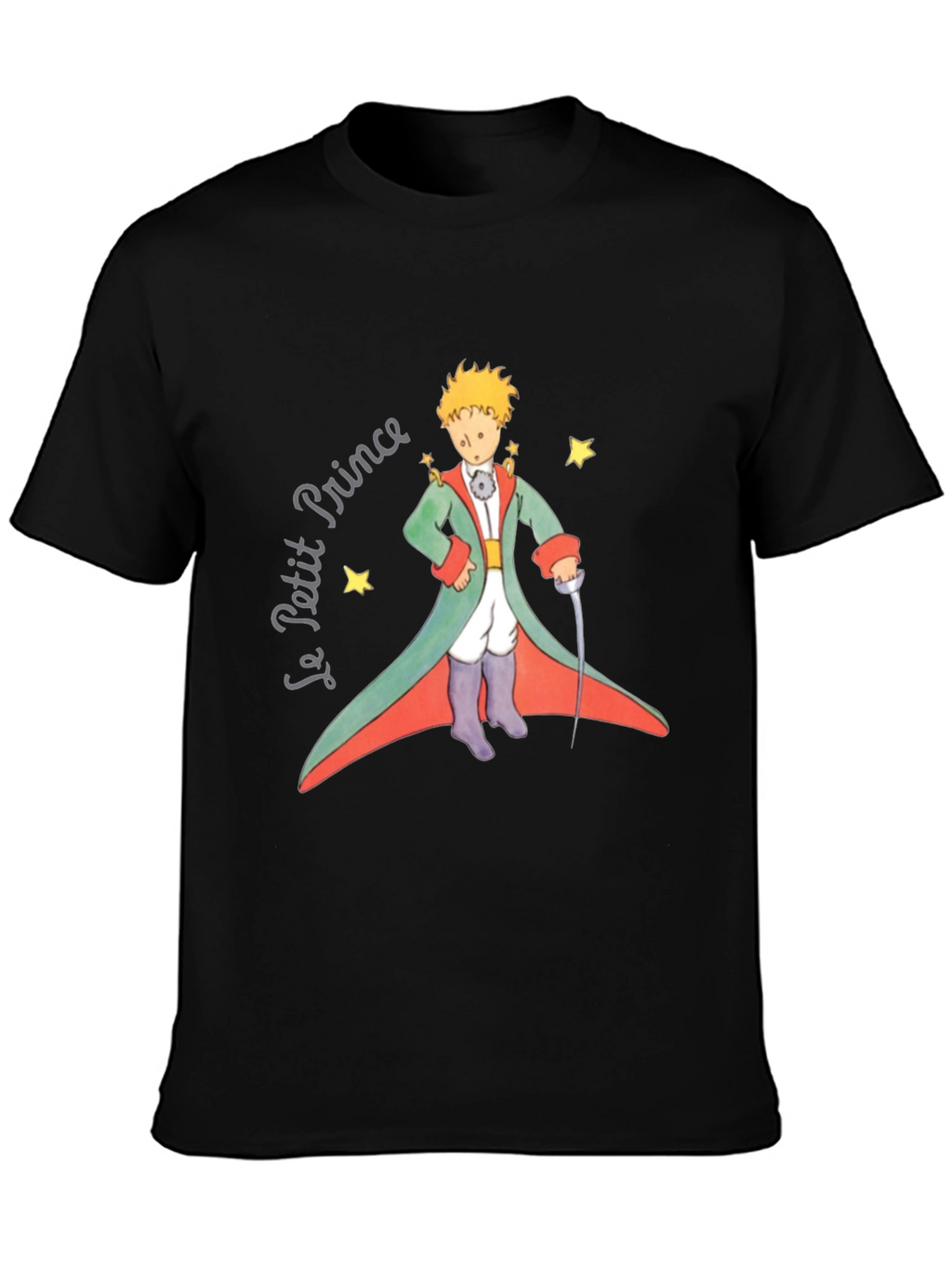 Le Petit Prince Graphic Tee - Black Cotton T-Shirt