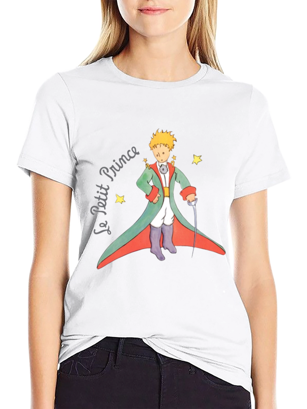 Le Petit Prince Graphic Tee - Black Cotton T-Shirt