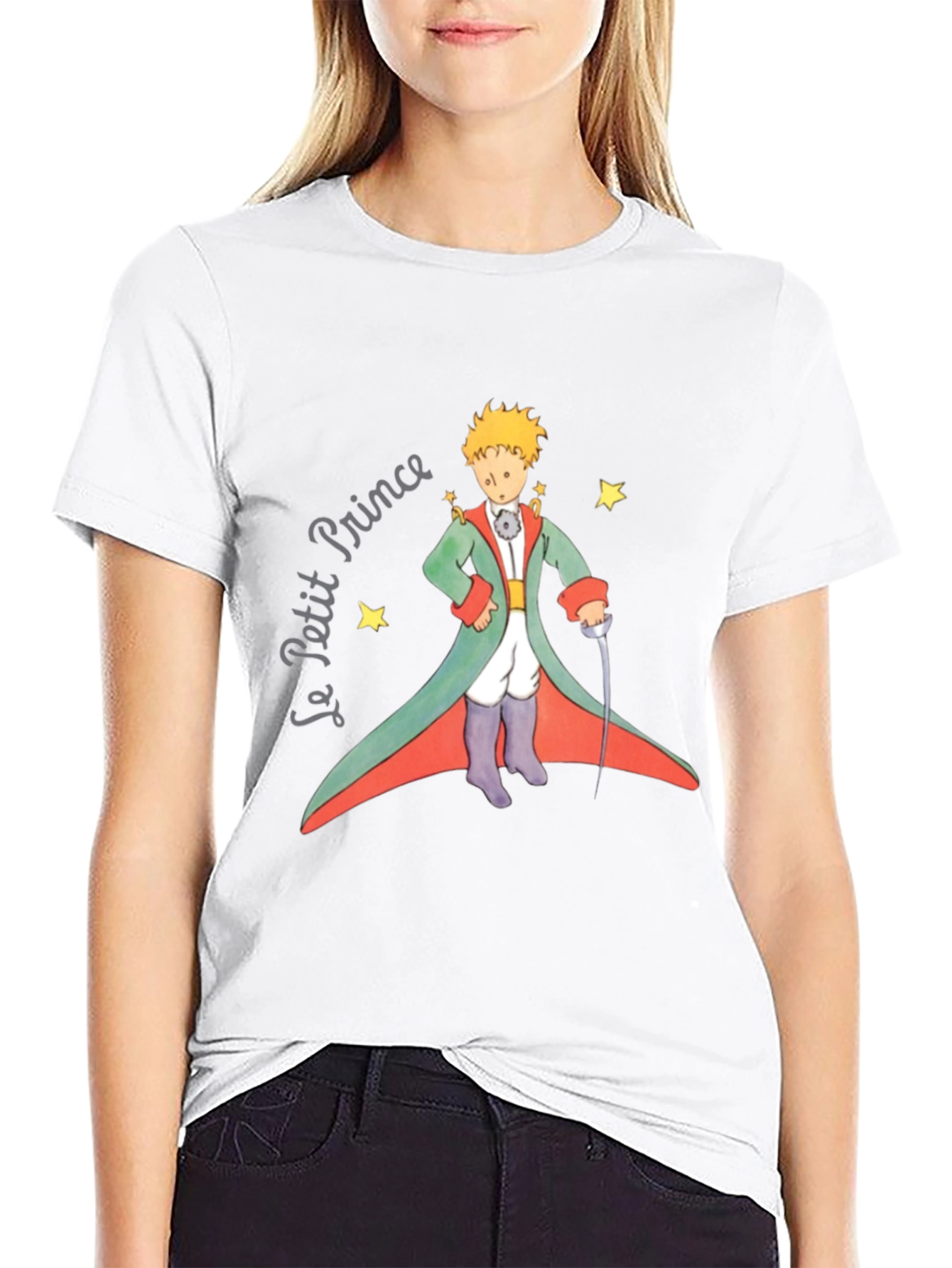 Le Petit Prince Graphic Tee - Black Cotton T-Shirt