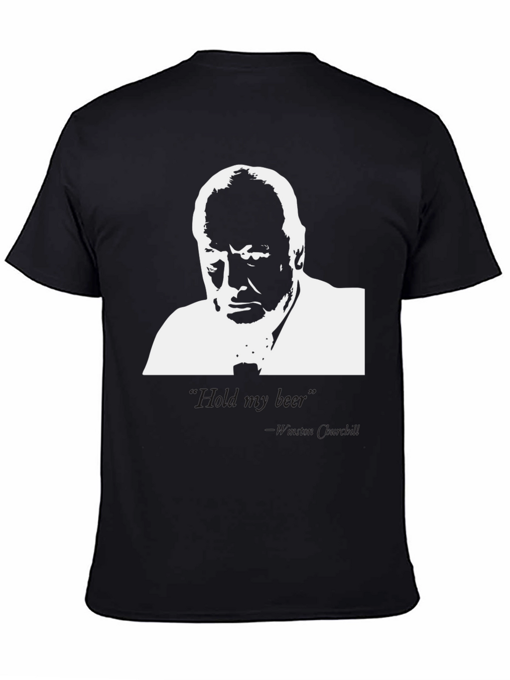 Winston Churchill Beer Quote T-Shirt - Black