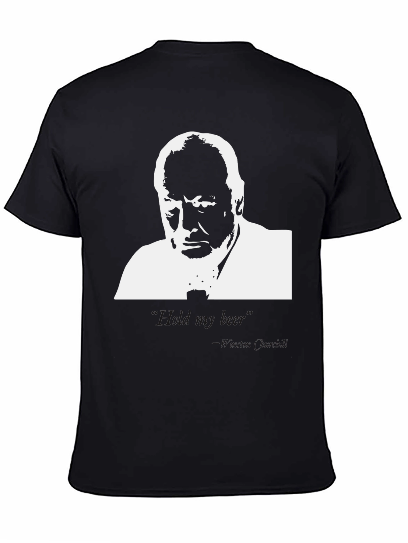 Winston Churchill Beer Quote T-Shirt - Black