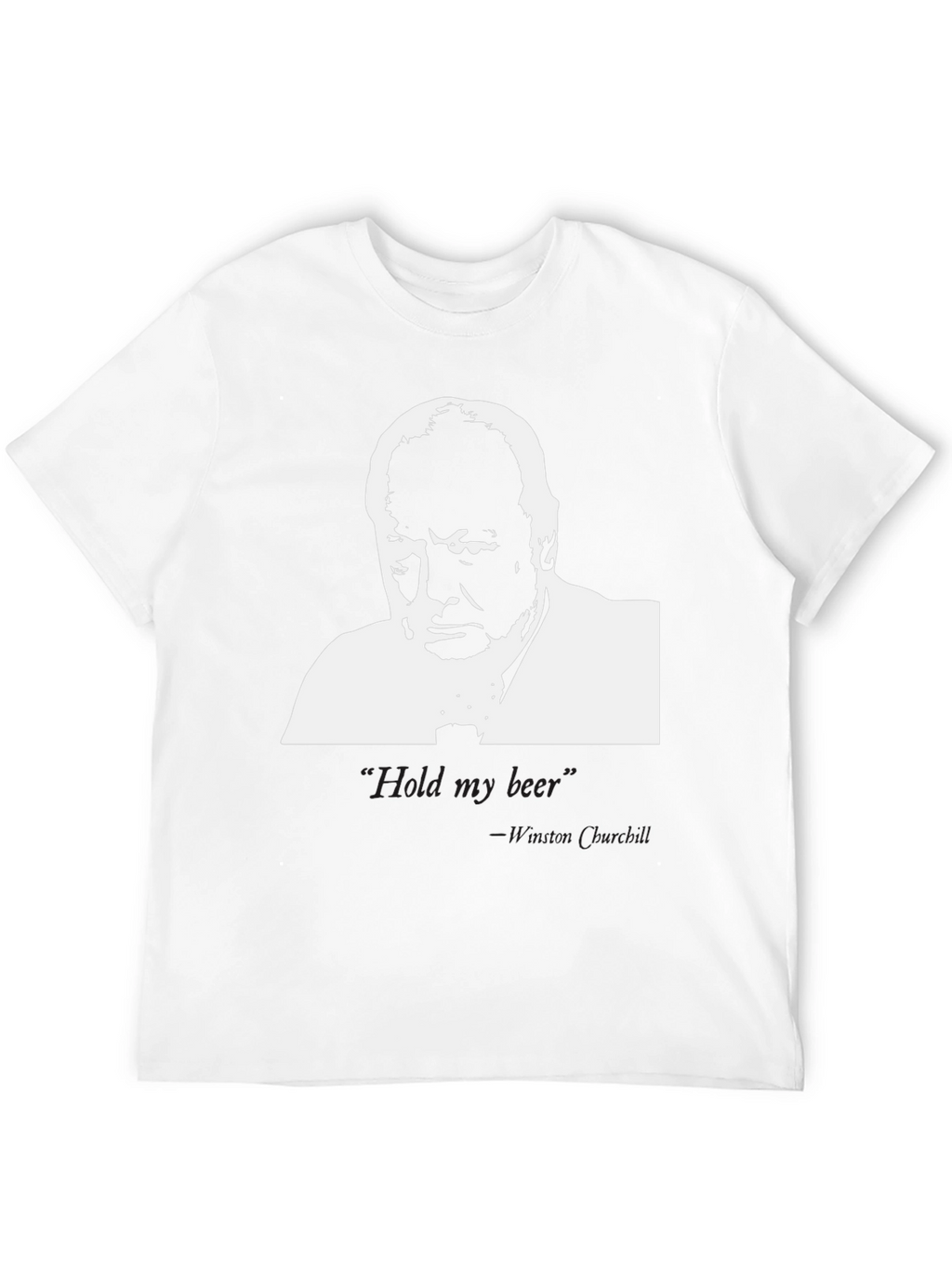 Winston Churchill Beer Quote T-Shirt - Black