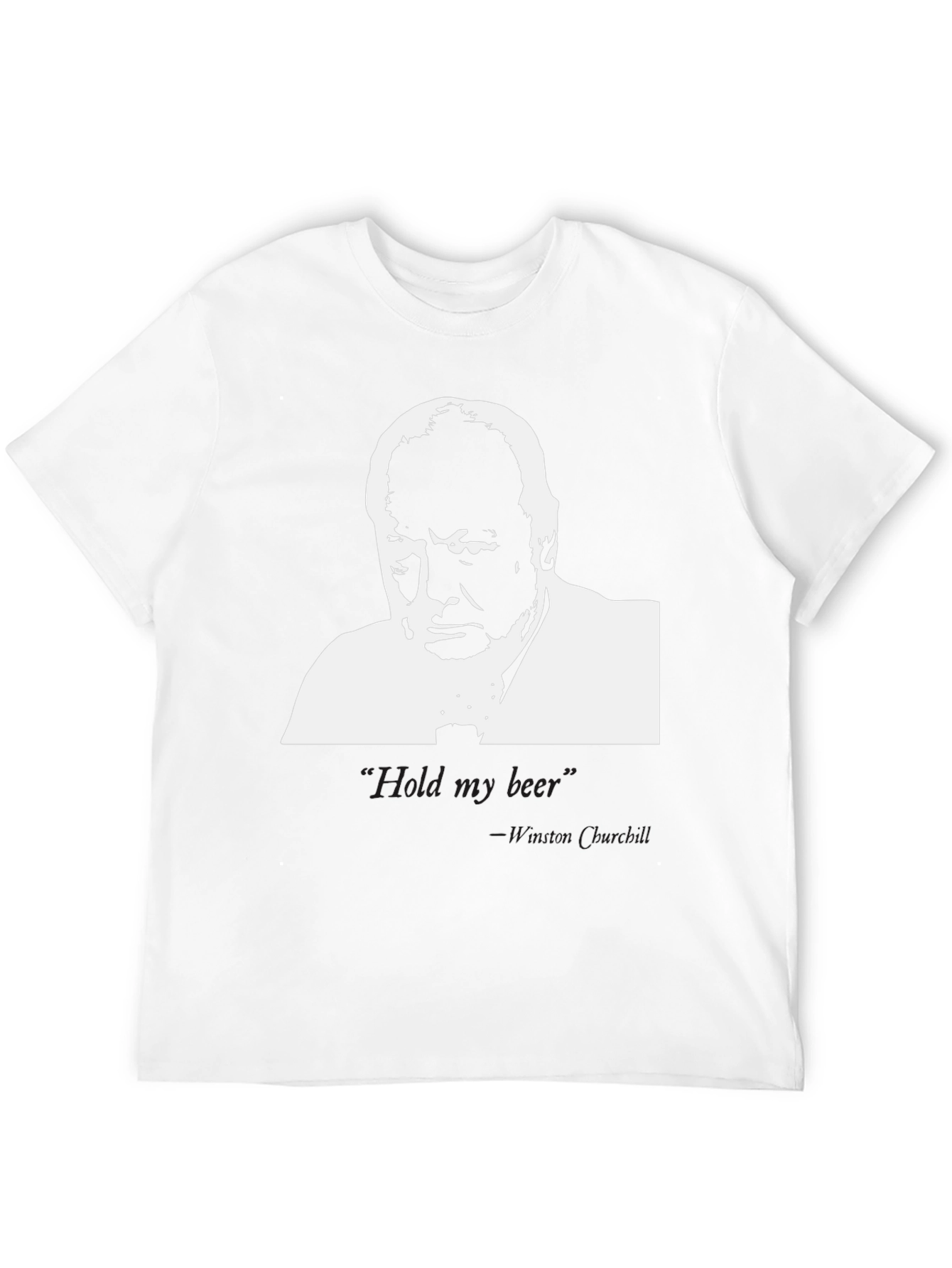 Winston Churchill Beer Quote T-Shirt - Black