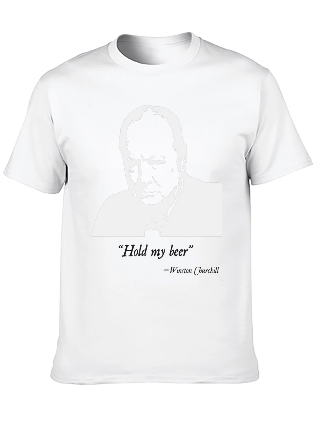 Winston Churchill Beer Quote T-Shirt - Black