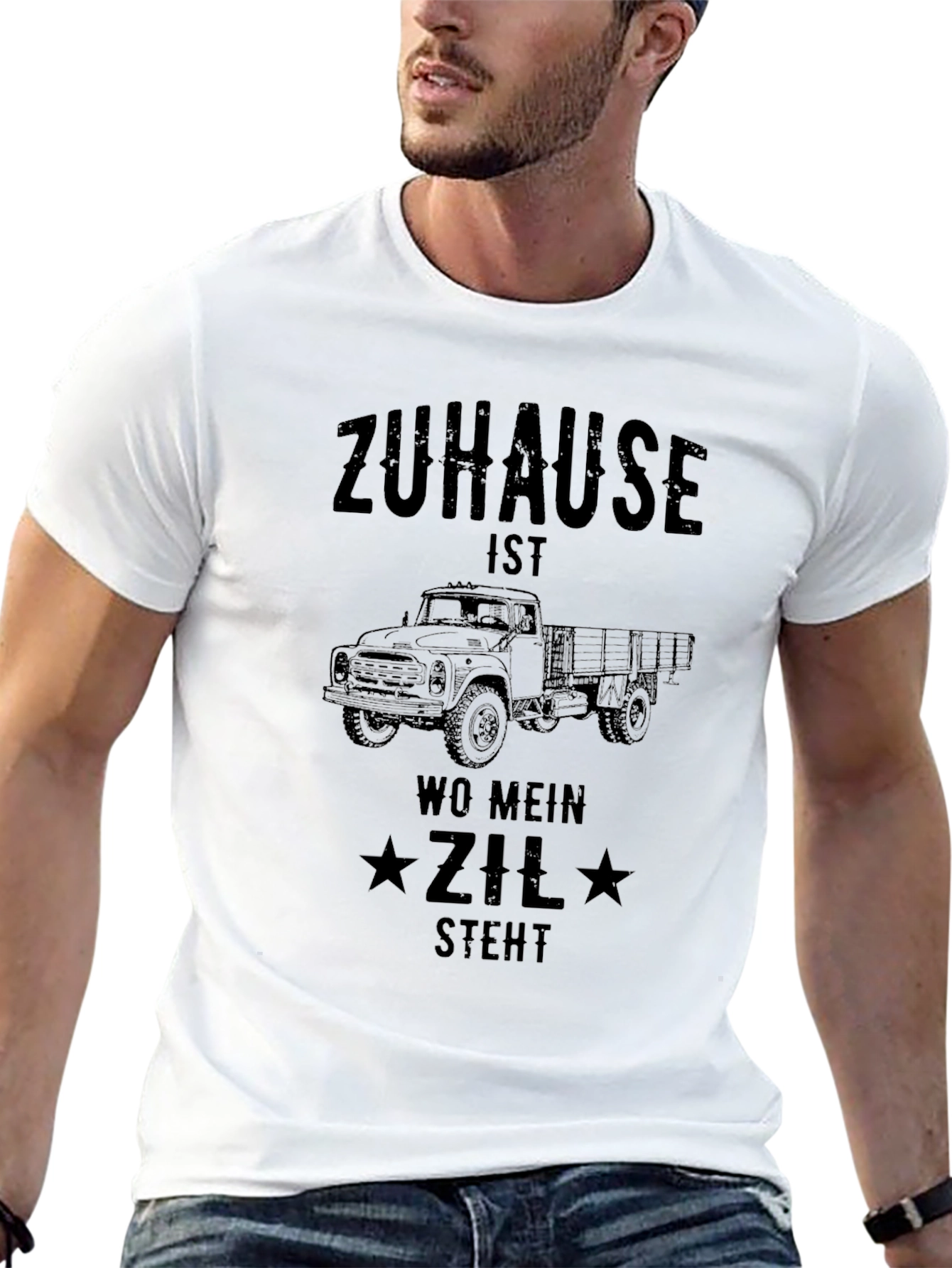 Zuhause Truck T-Shirt - Black Novelty Graphic Tee