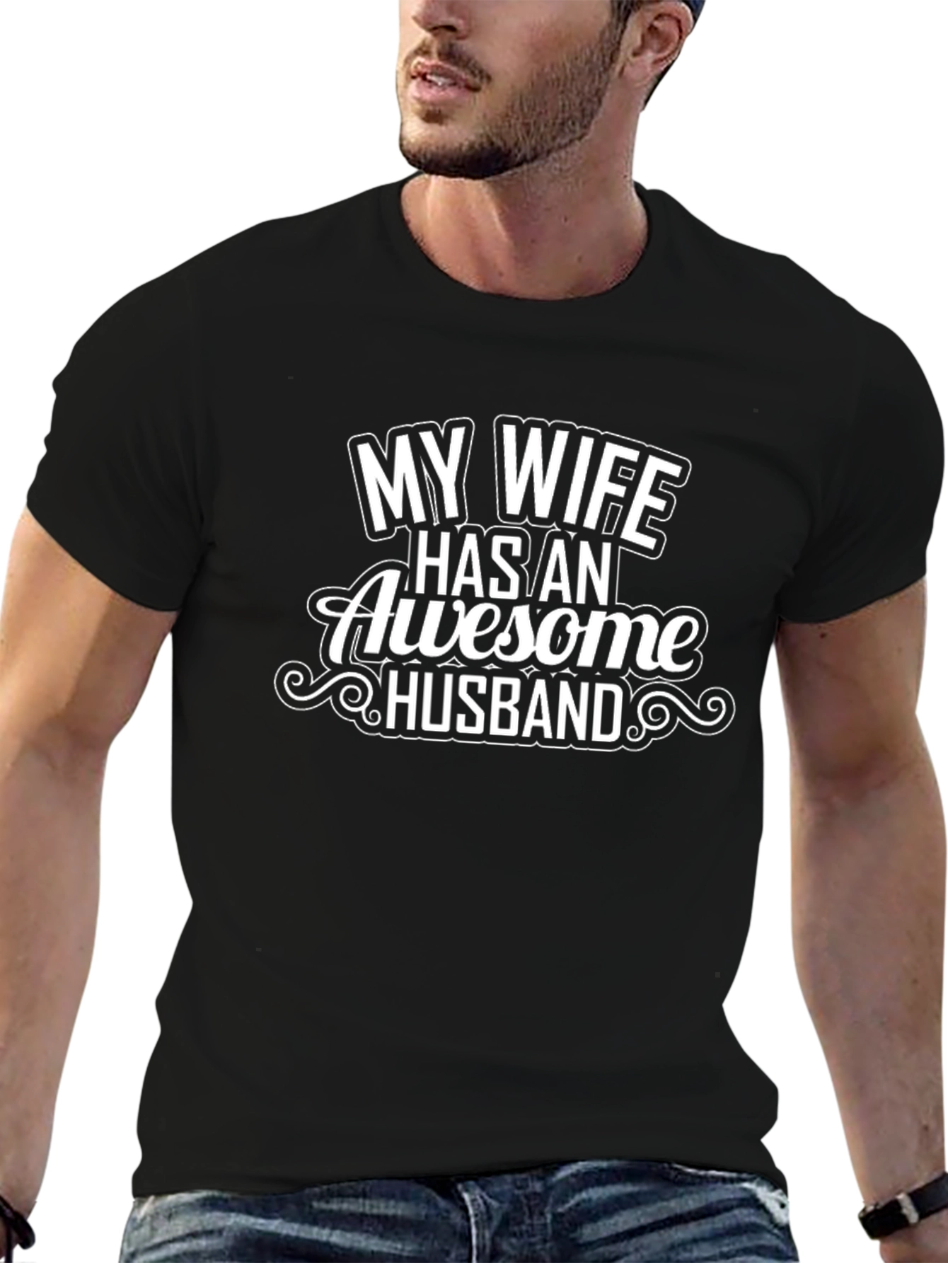 My Wife Awesome Husband Graphic Tee