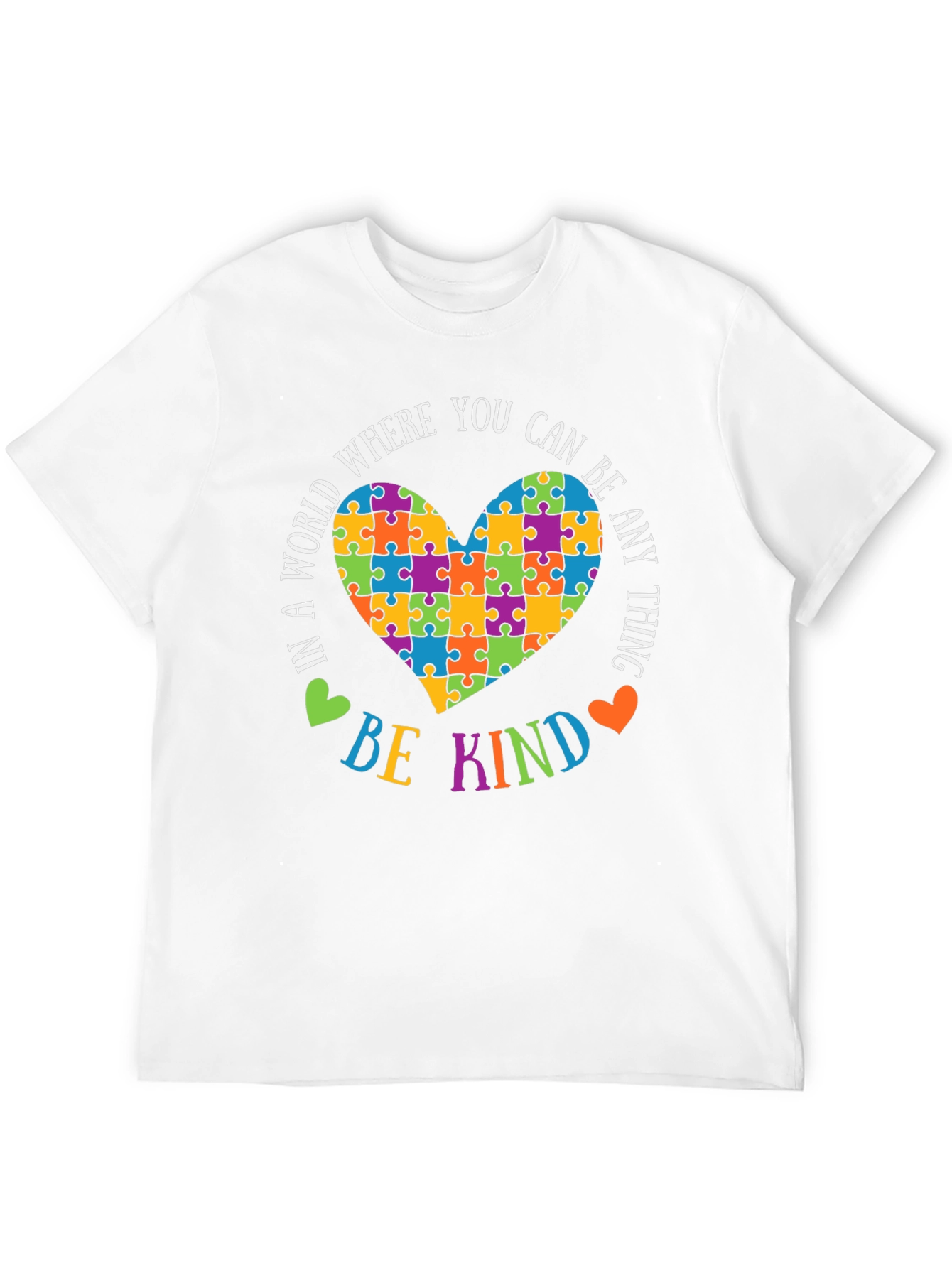 Autism Awareness T-Shirt: Be Kind Puzzle Heart