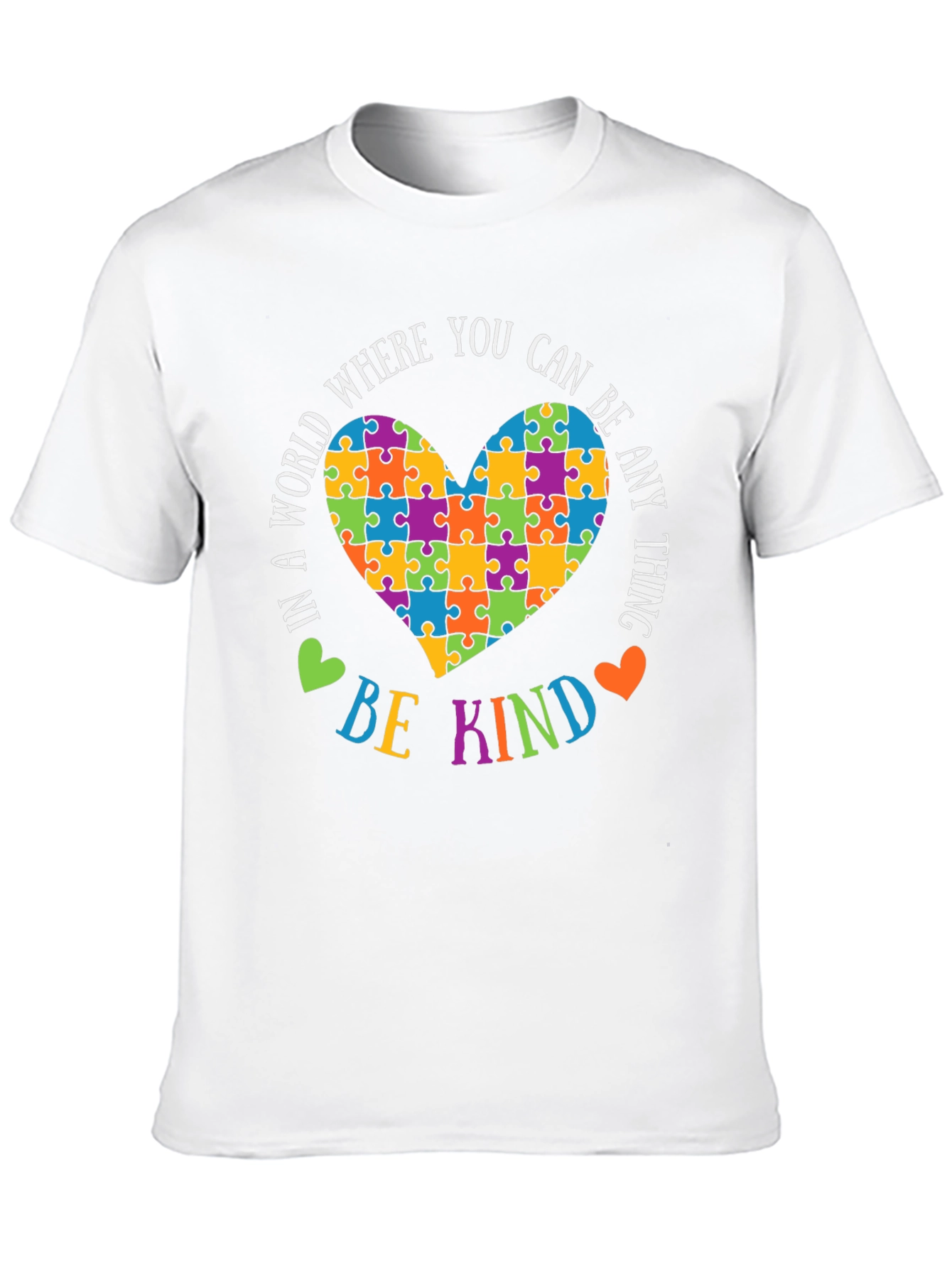 Autism Awareness T-Shirt: Be Kind Puzzle Heart