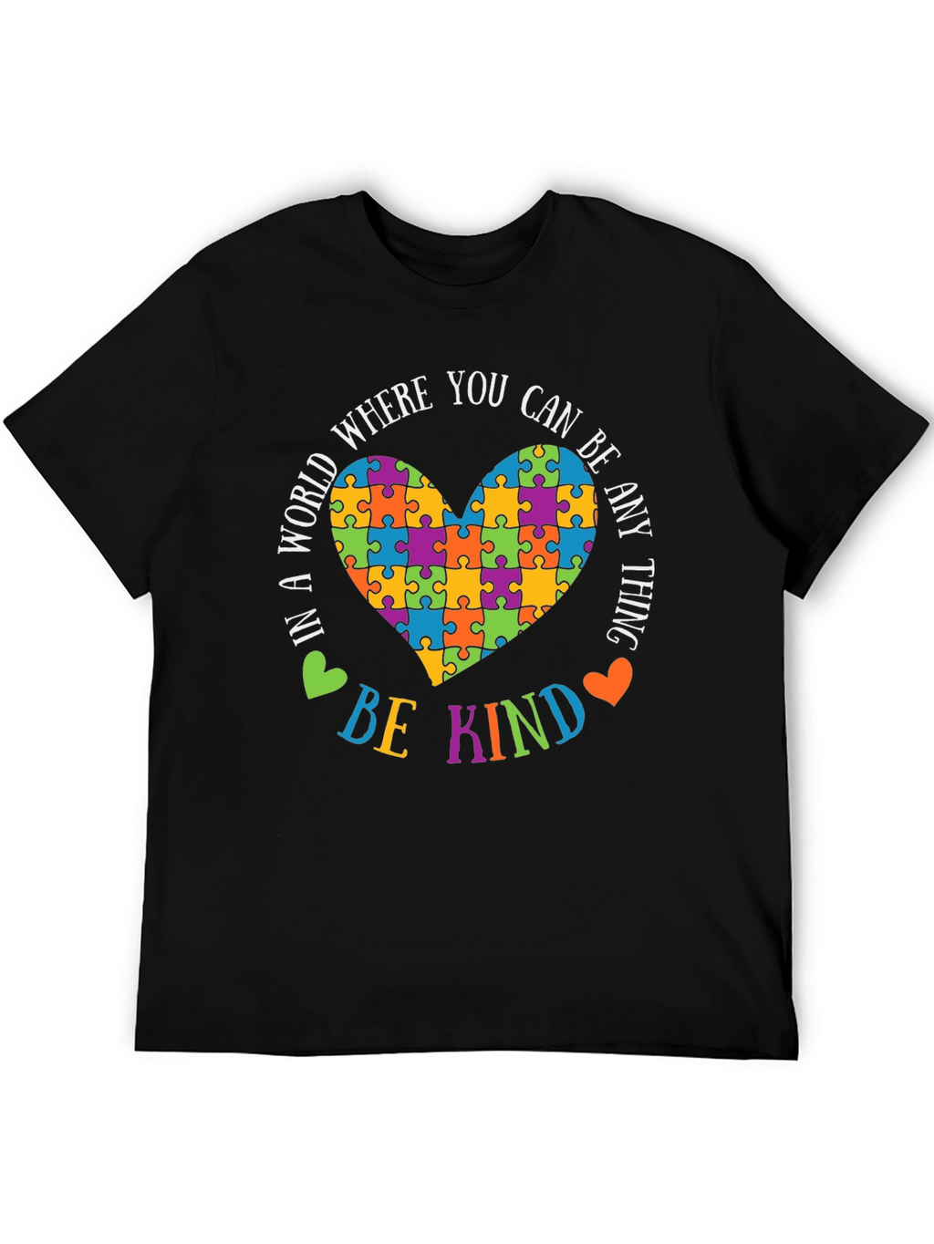 Autism Awareness T-Shirt: Be Kind Puzzle Heart