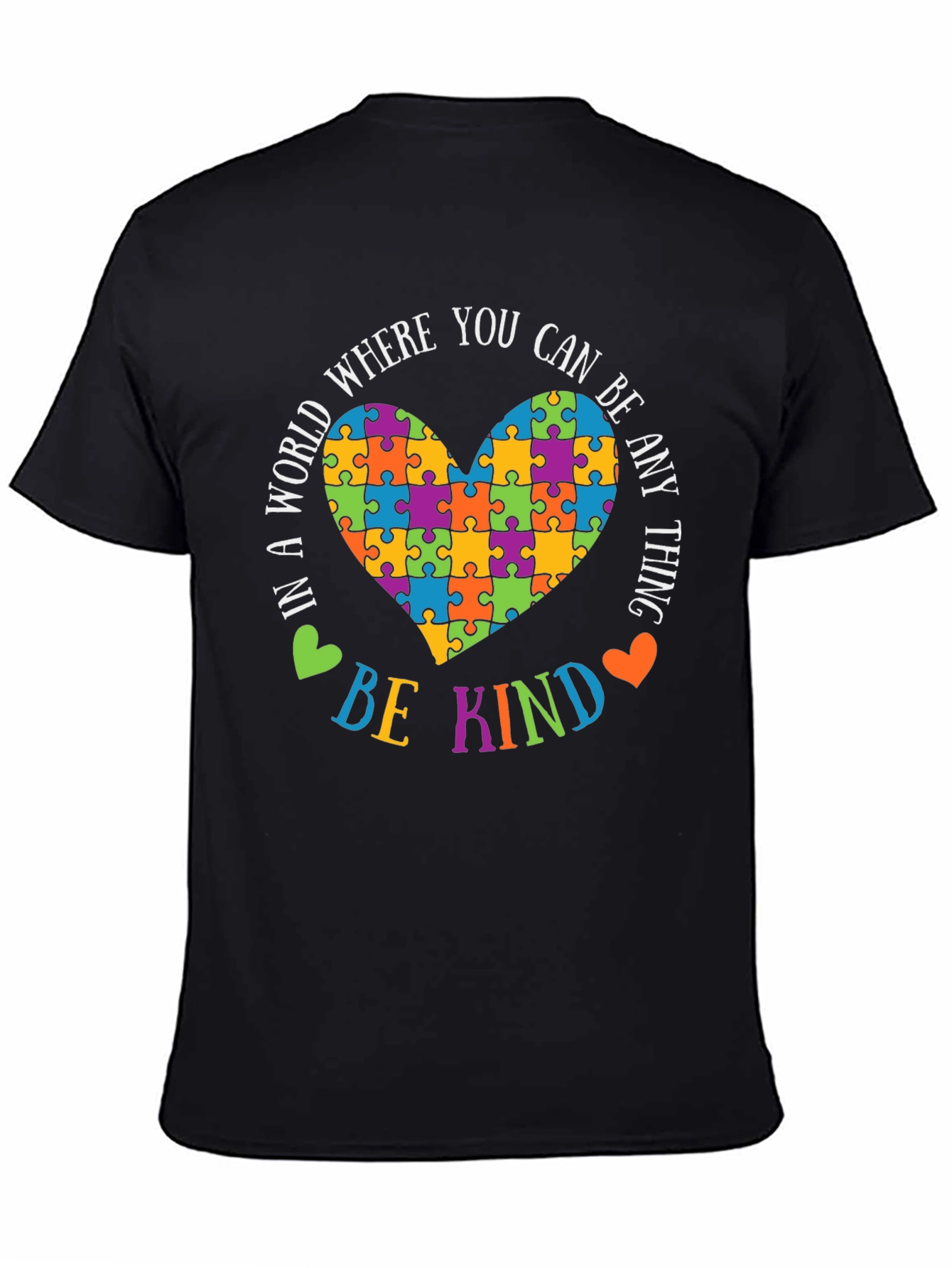 Autism Awareness T-Shirt: Be Kind Puzzle Heart