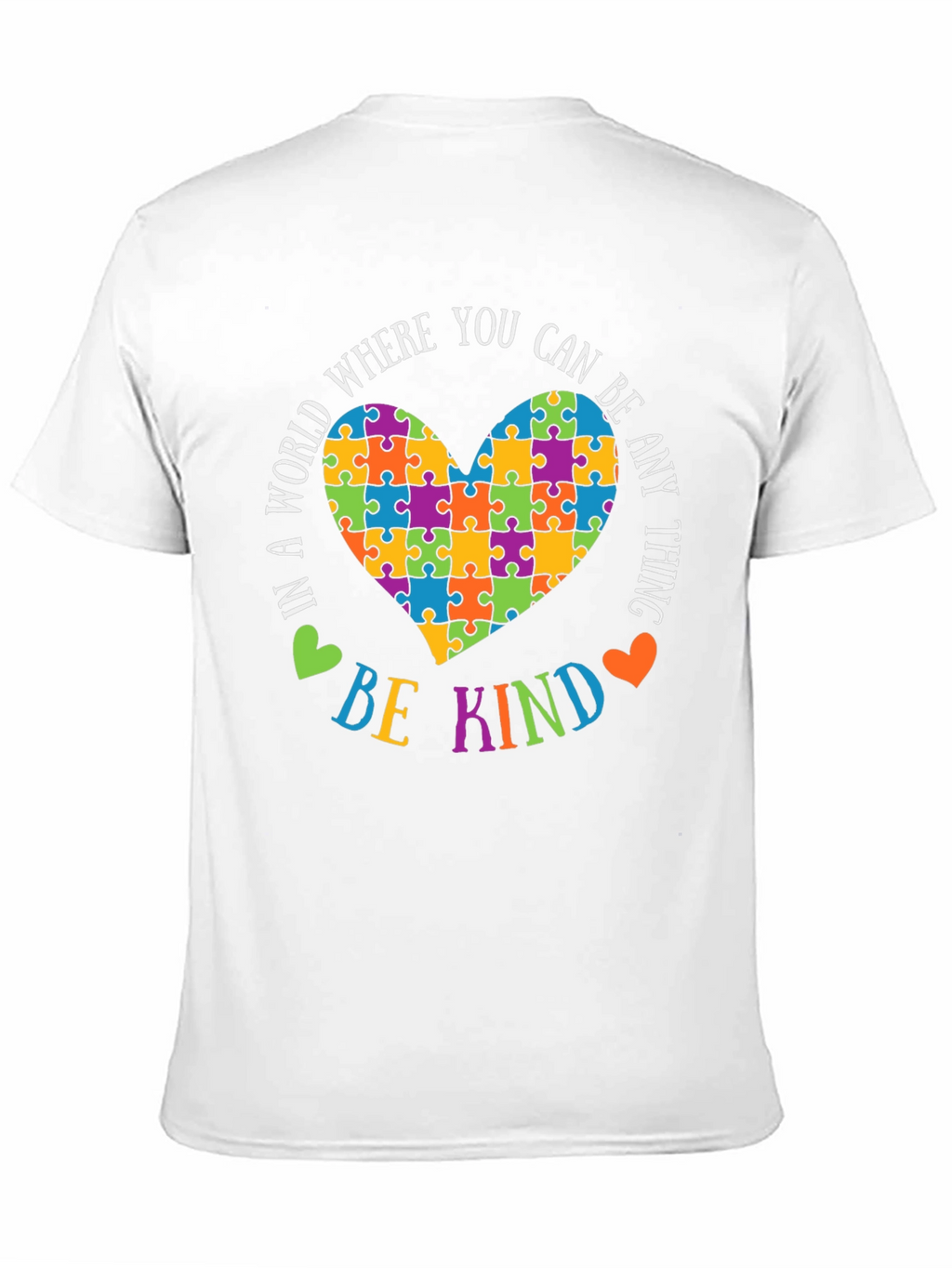 Autism Awareness T-Shirt: Be Kind Puzzle Heart