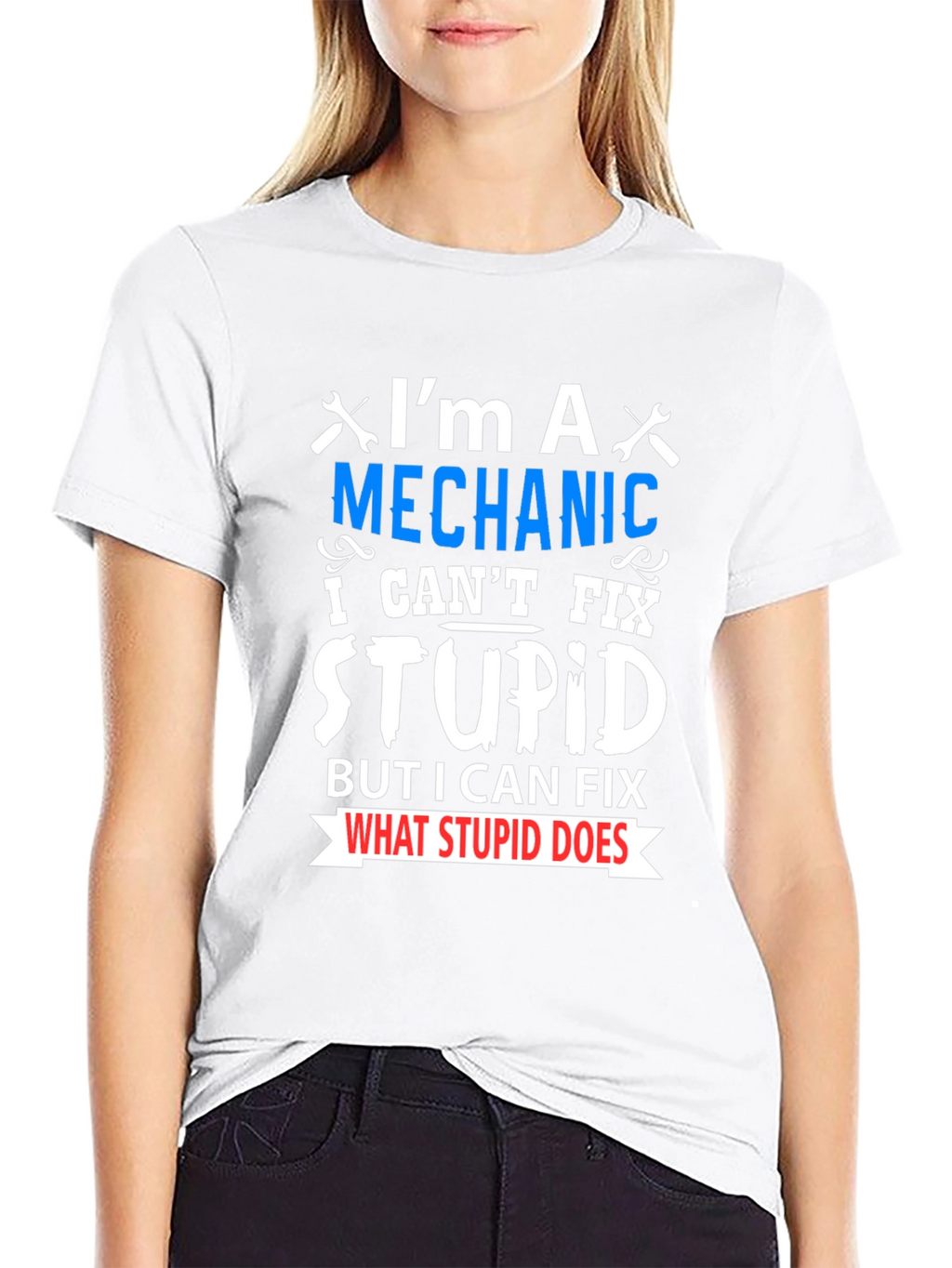 Mechanic Fix Stupid Funny T-Shirt