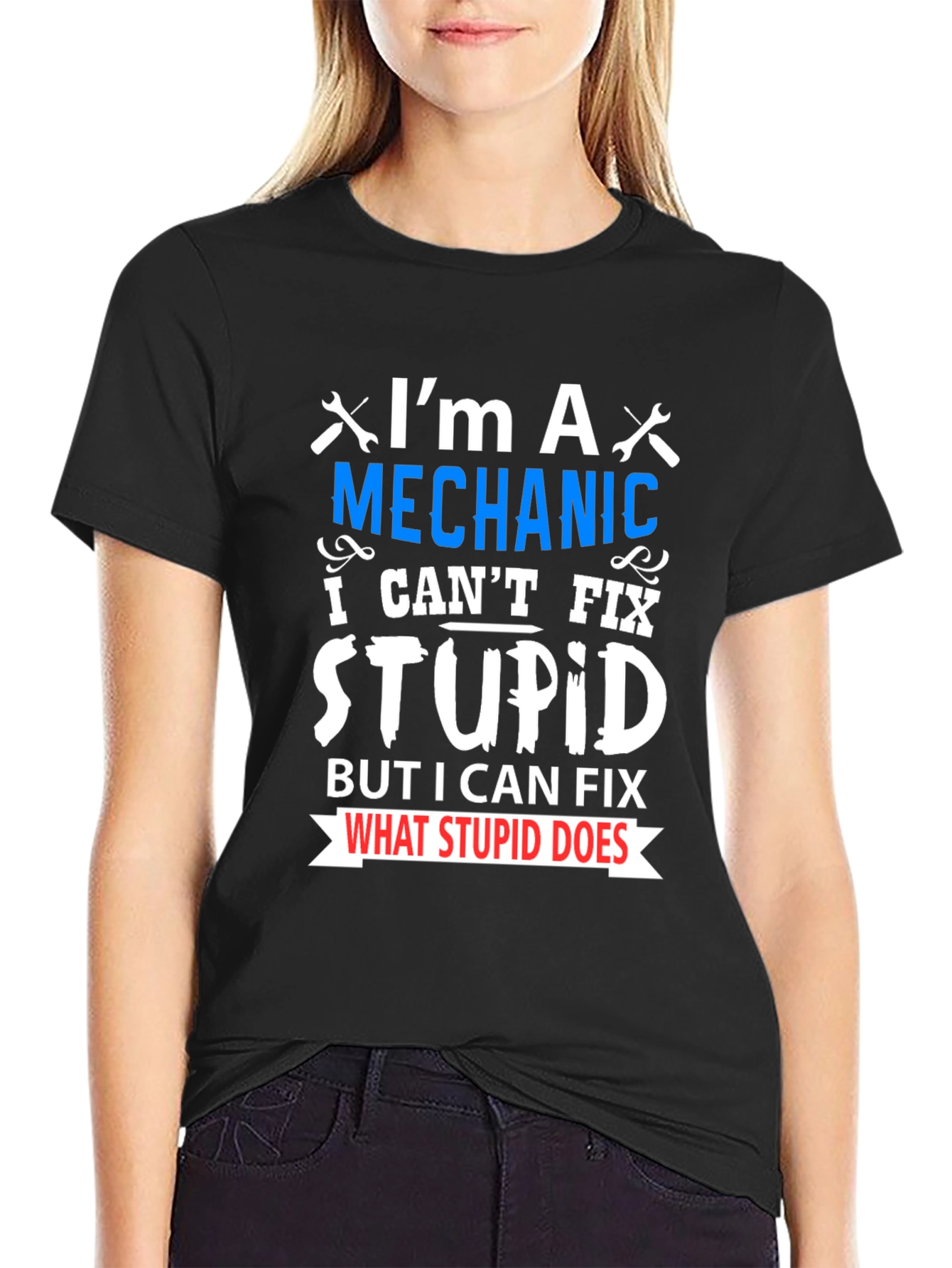Mechanic Fix Stupid Funny T-Shirt
