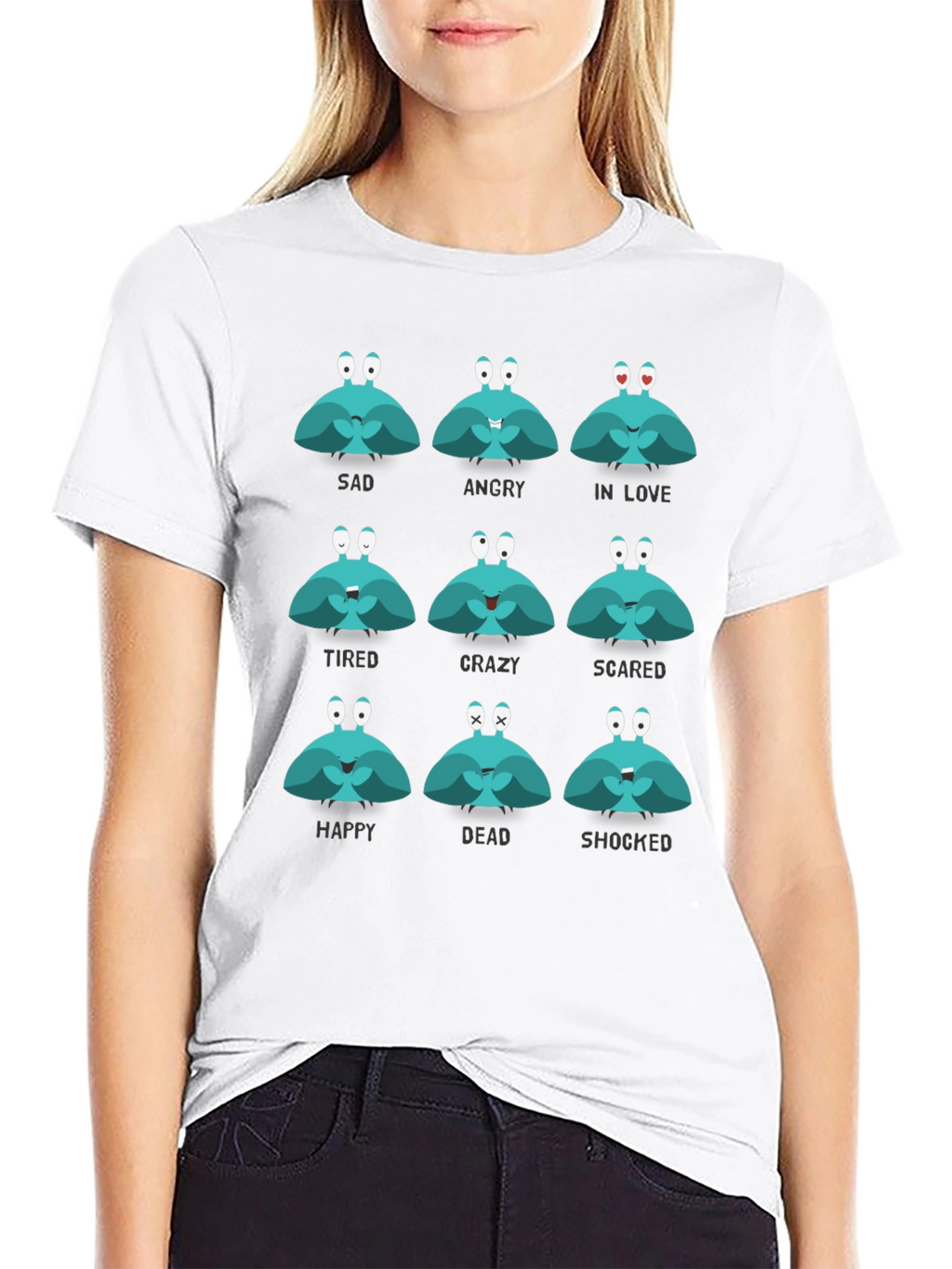 Emotional Crab Graphic Tee - Express Yourself!