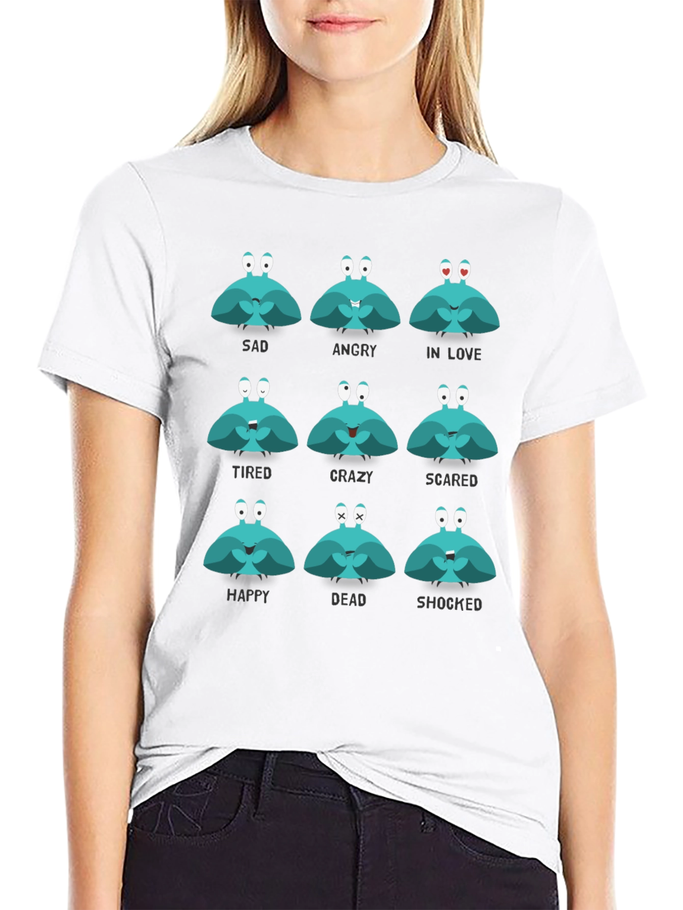 Emotional Crab Graphic Tee - Express Yourself!