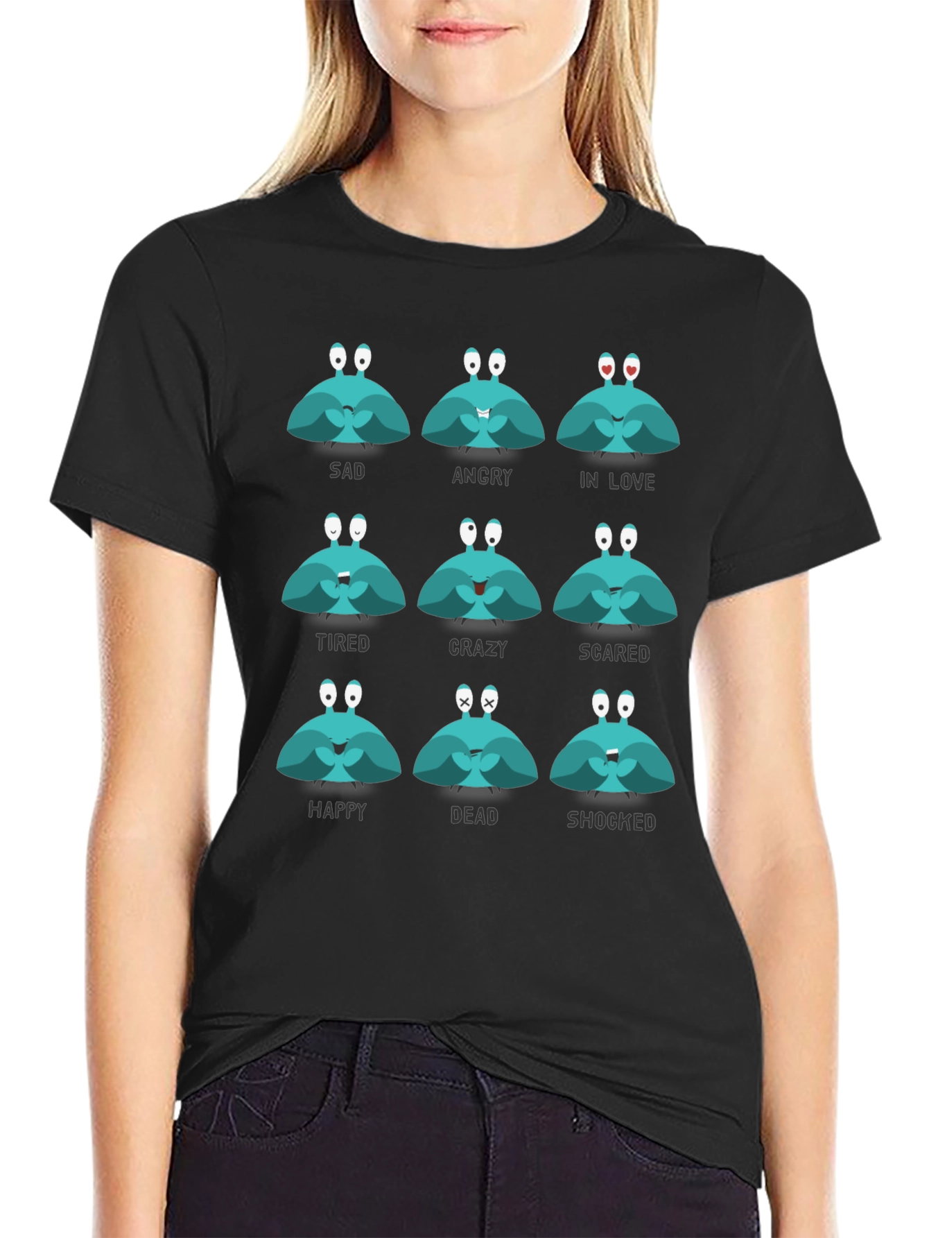 Emotional Crab Graphic Tee - Express Yourself!