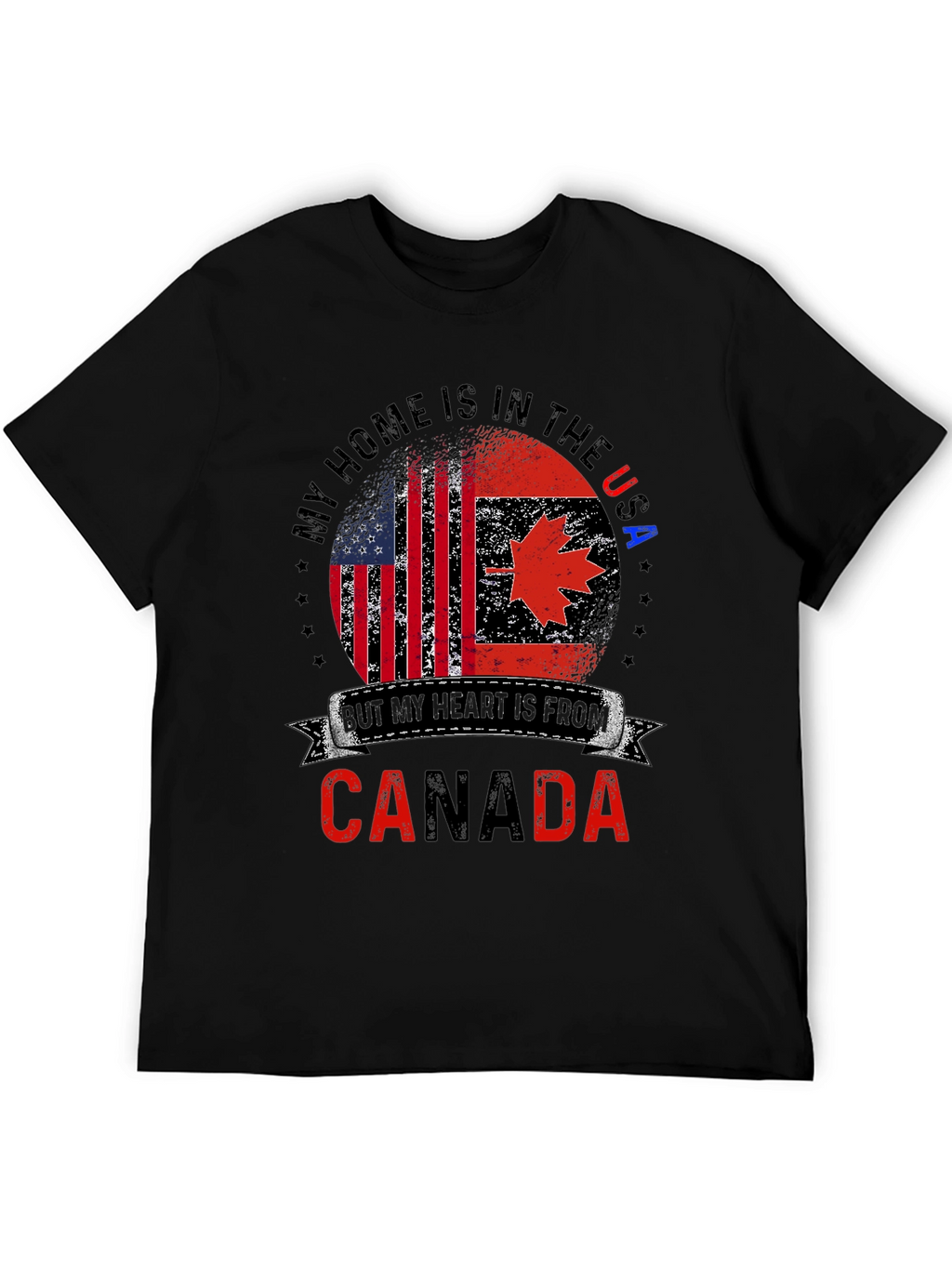 USA/Canada Flag Graphic Tee