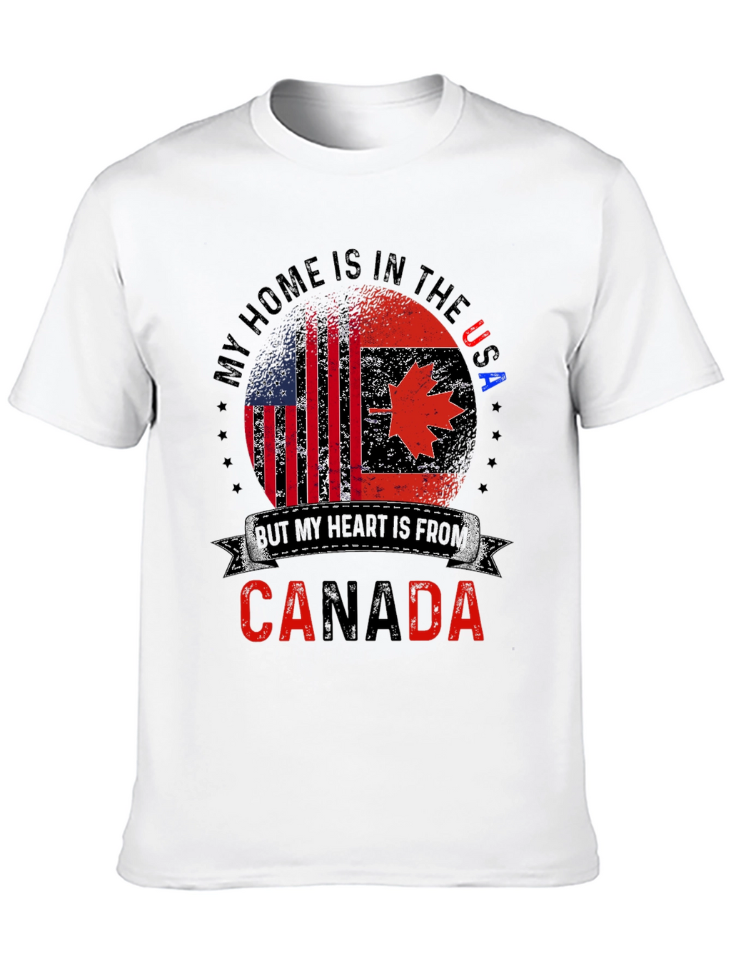 USA/Canada Flag Graphic Tee