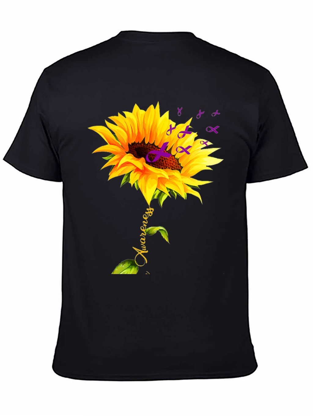 Sunflower Awareness Ribbon Graphic Tee