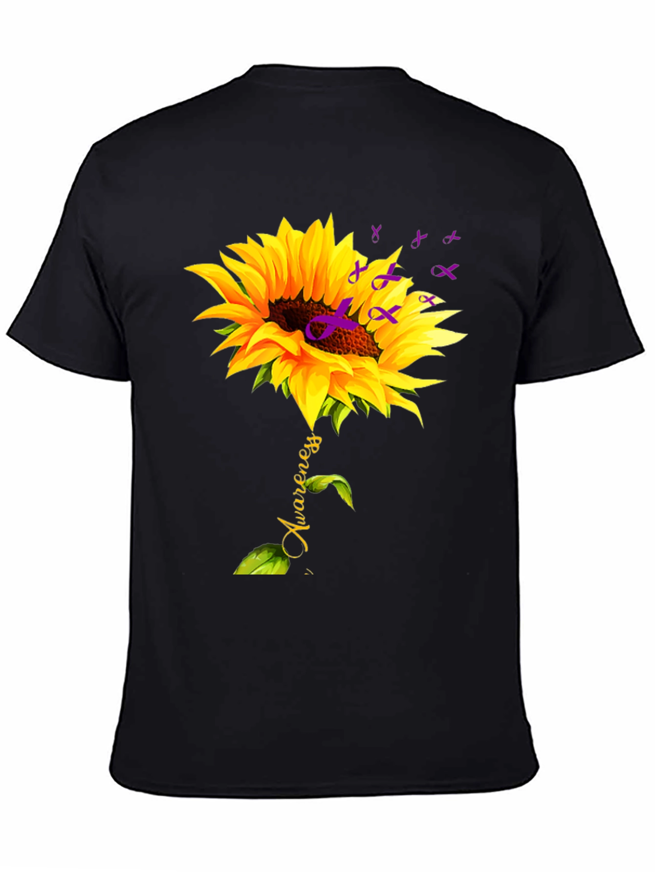 Sunflower Awareness Ribbon Graphic Tee