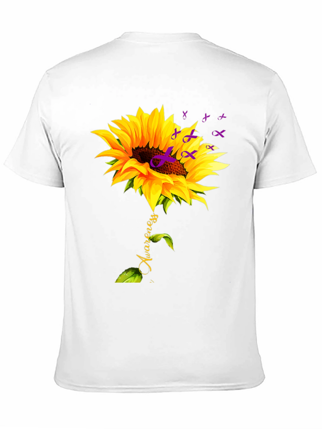 Sunflower Awareness Ribbon Graphic Tee