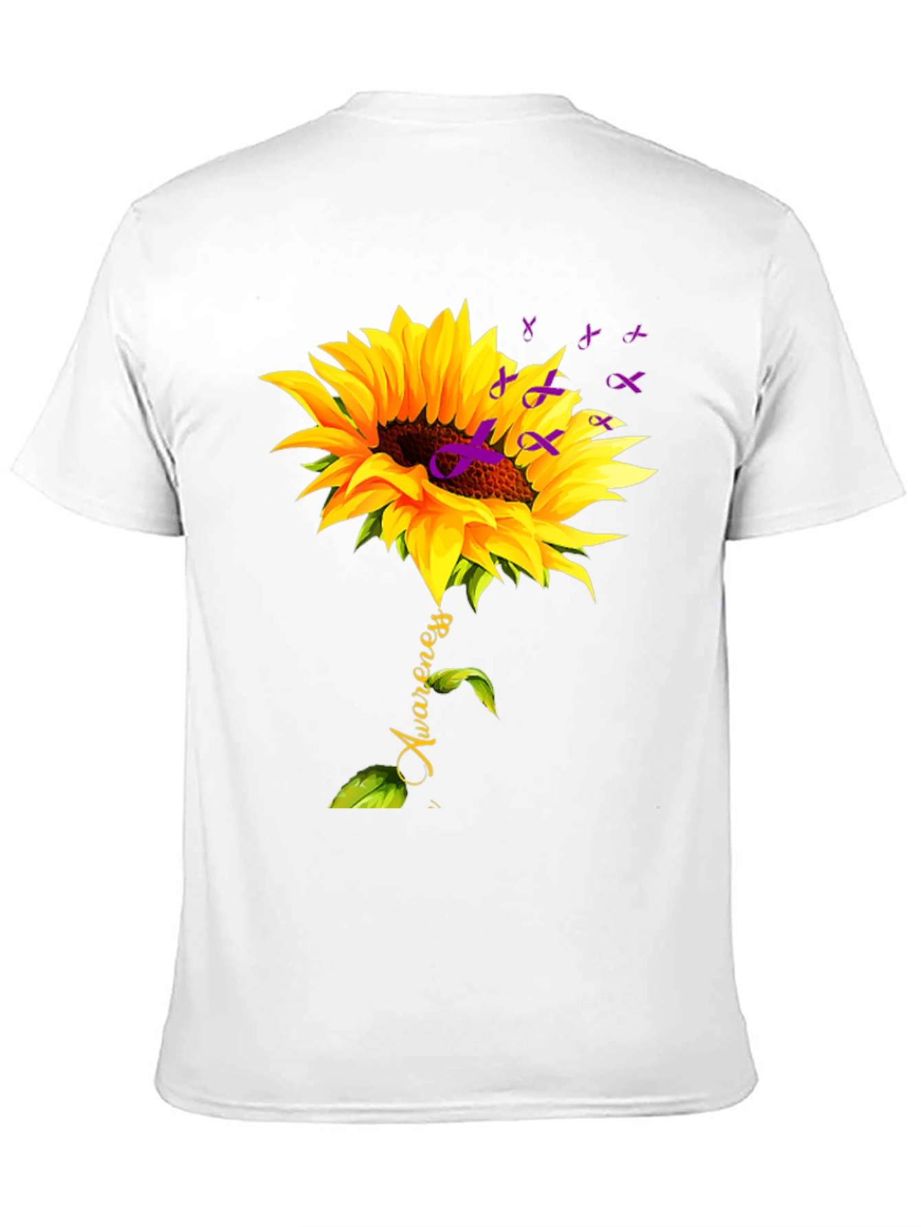 Sunflower Awareness Ribbon Graphic Tee