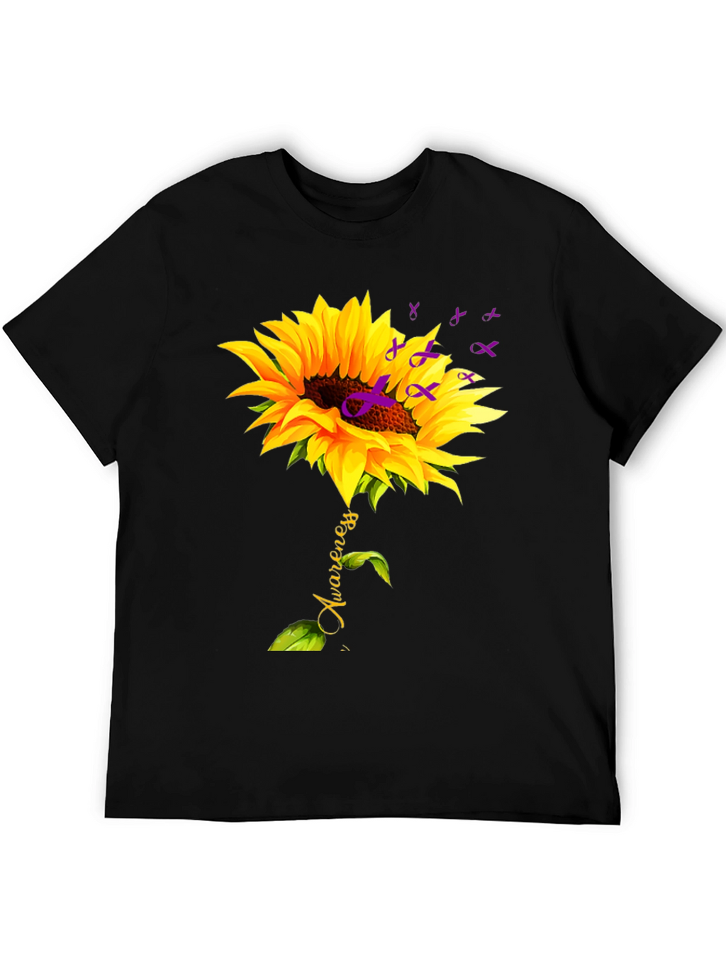 Sunflower Awareness Ribbon Graphic Tee