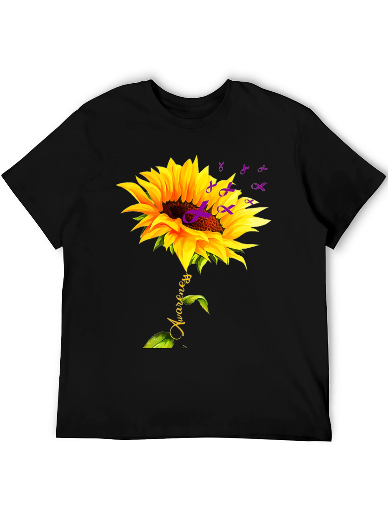 Sunflower Awareness Ribbon Graphic Tee