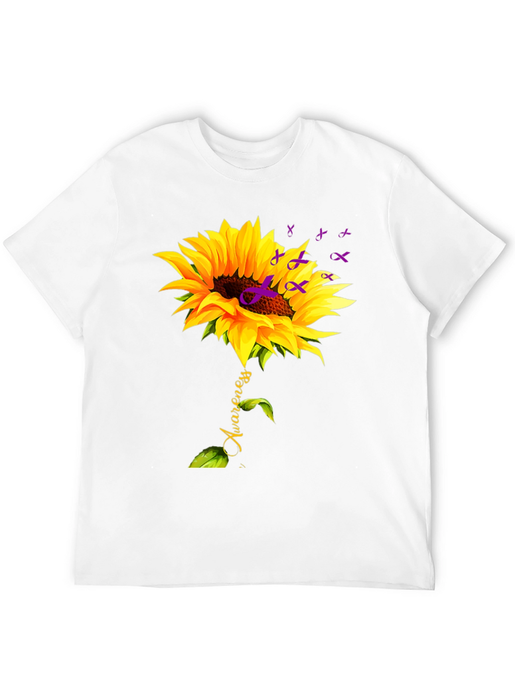 Sunflower Awareness Ribbon Graphic Tee