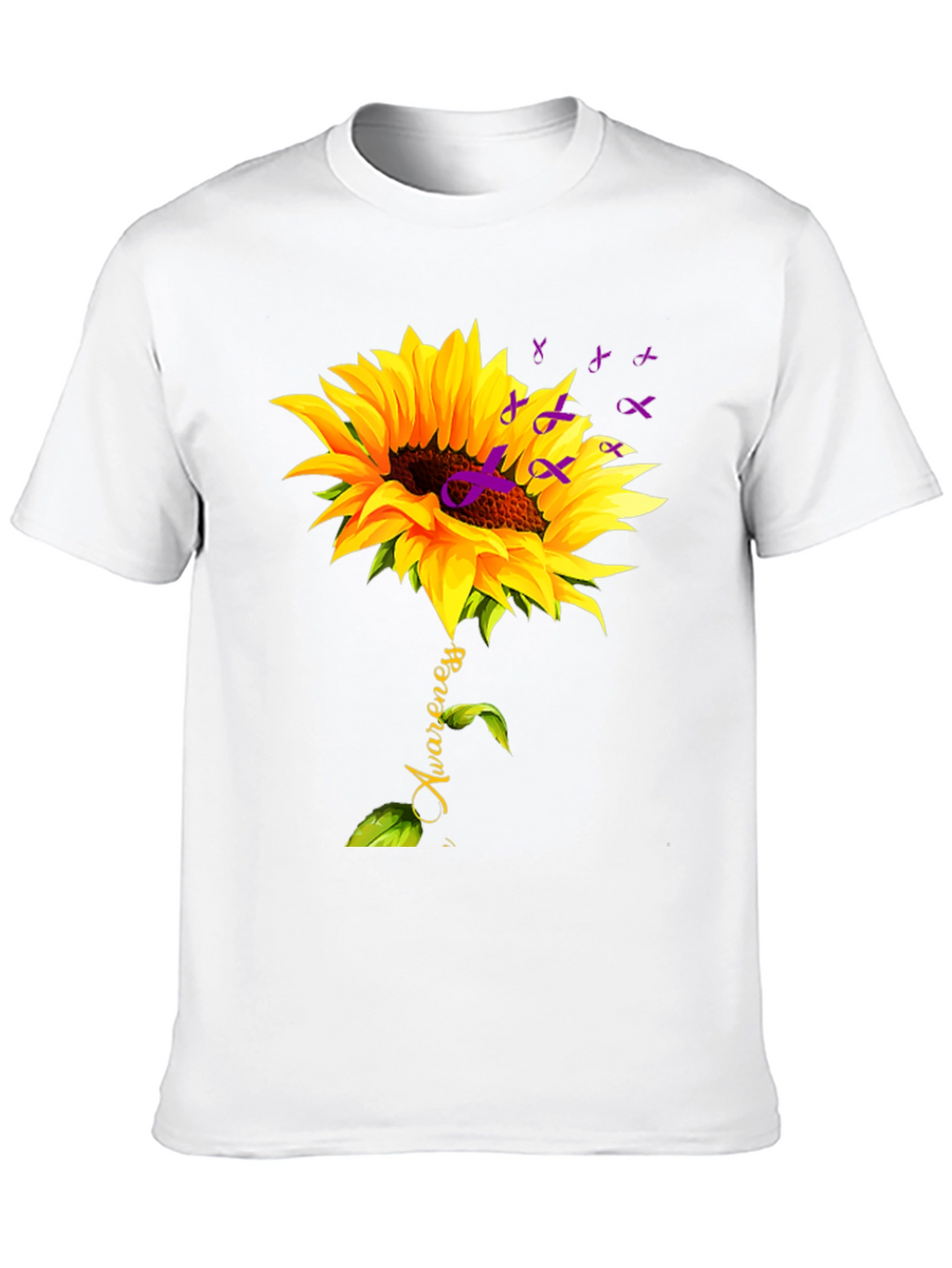 Sunflower Awareness Ribbon Graphic Tee