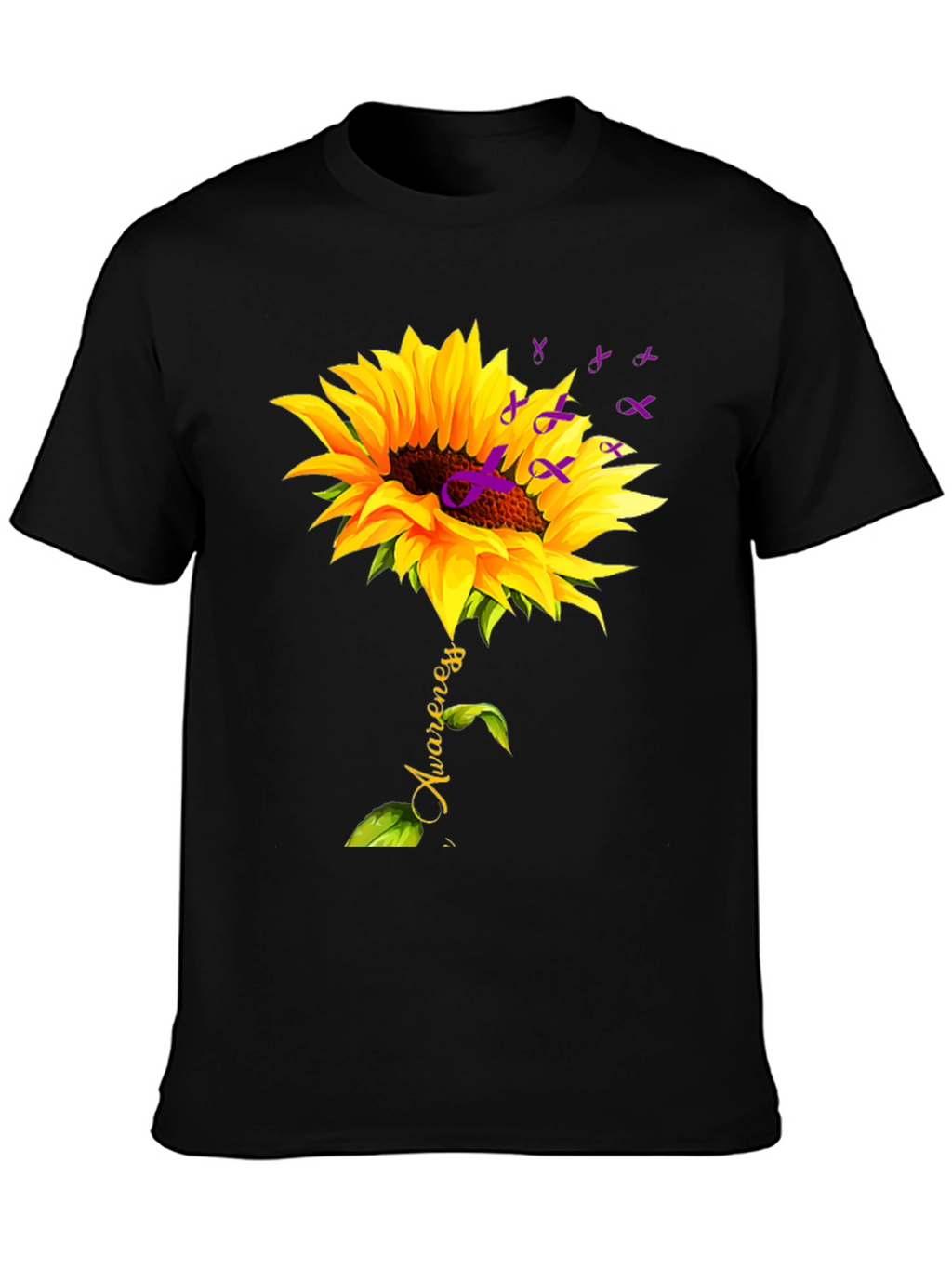 Sunflower Awareness Ribbon Graphic Tee