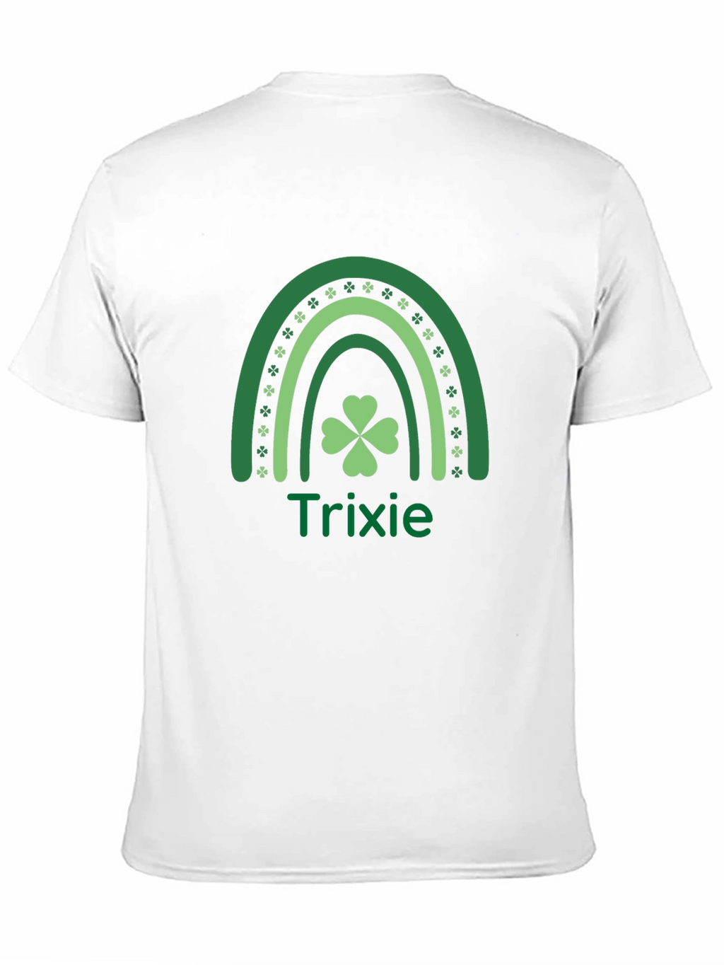 St. Patricks Day T-Shirt - Trixie Shamrock Rainbow Design