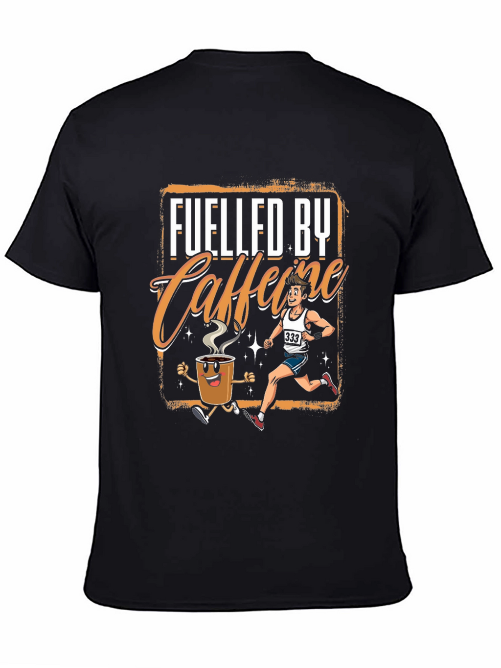 Fueled By Caffeine Running Graphic T-Shirt