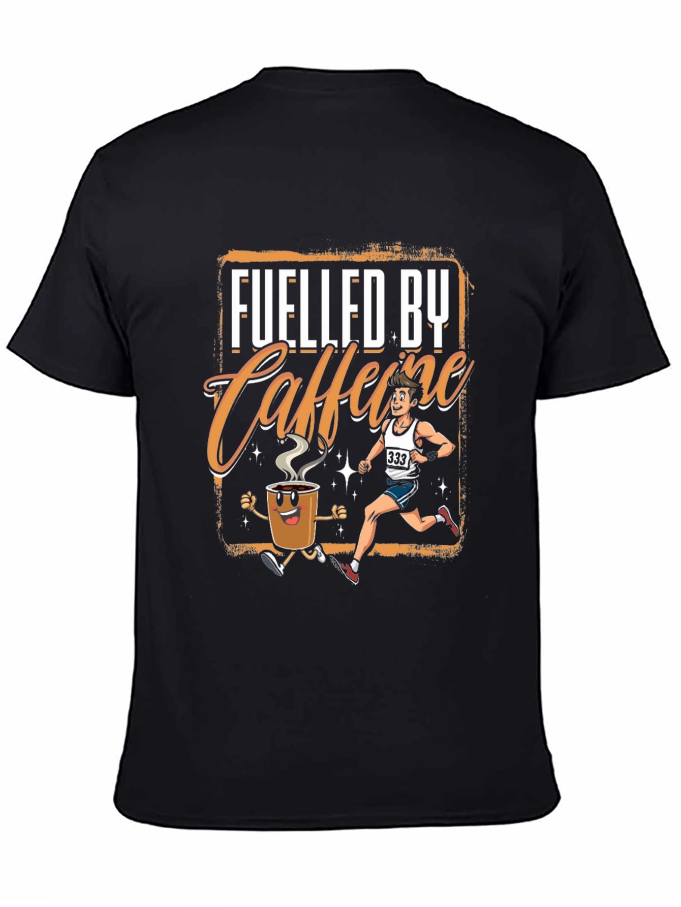 Fueled By Caffeine Running Graphic T-Shirt
