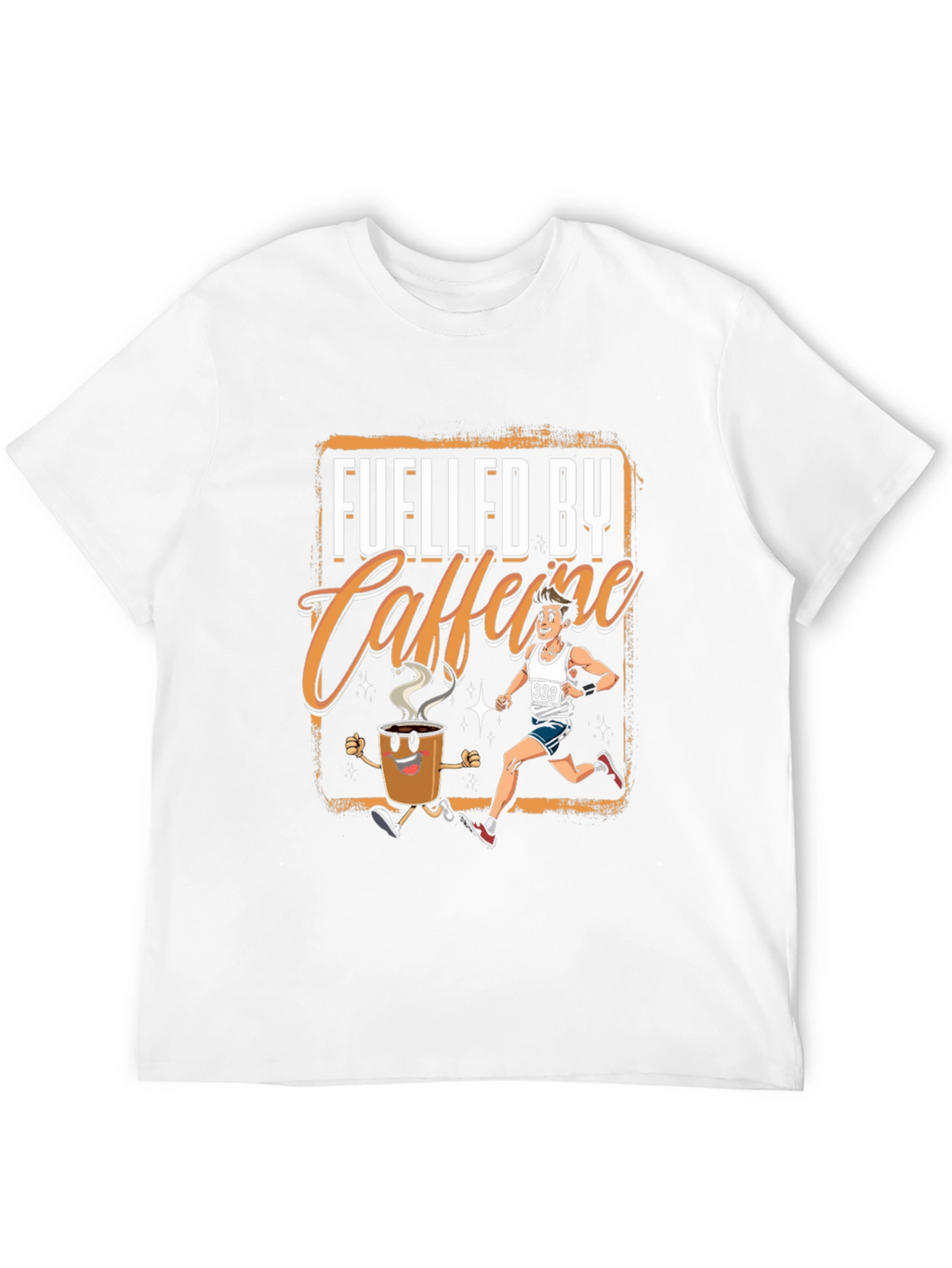 Fueled By Caffeine Running Graphic T-Shirt