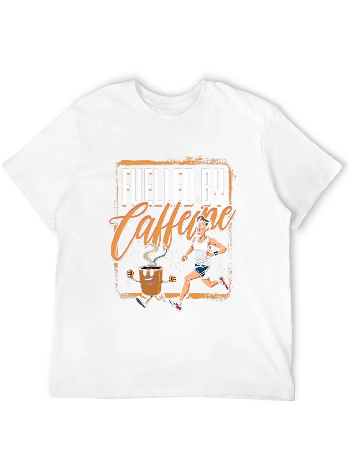 Fueled By Caffeine Running Graphic T-Shirt