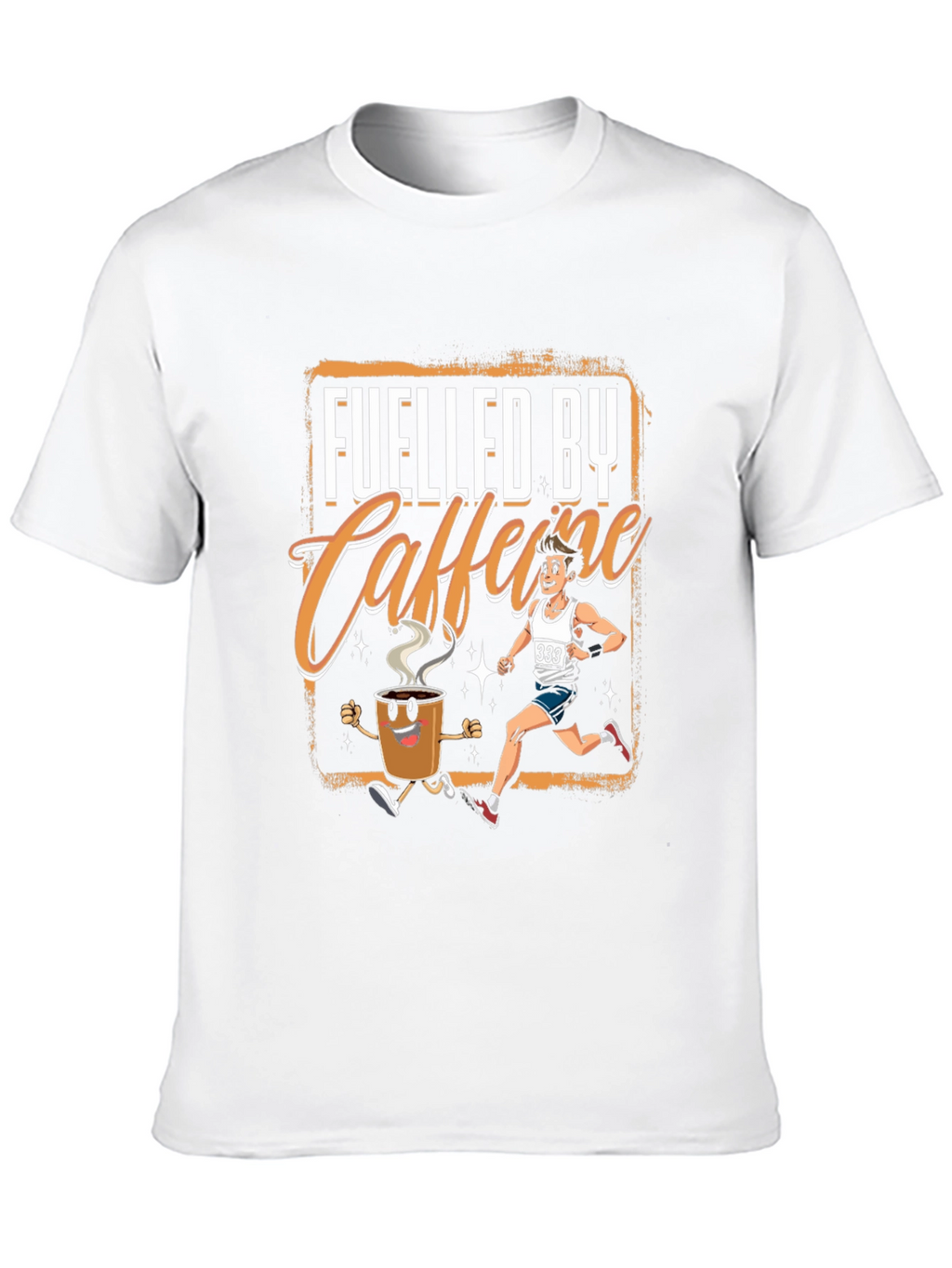 Fueled By Caffeine Running Graphic T-Shirt
