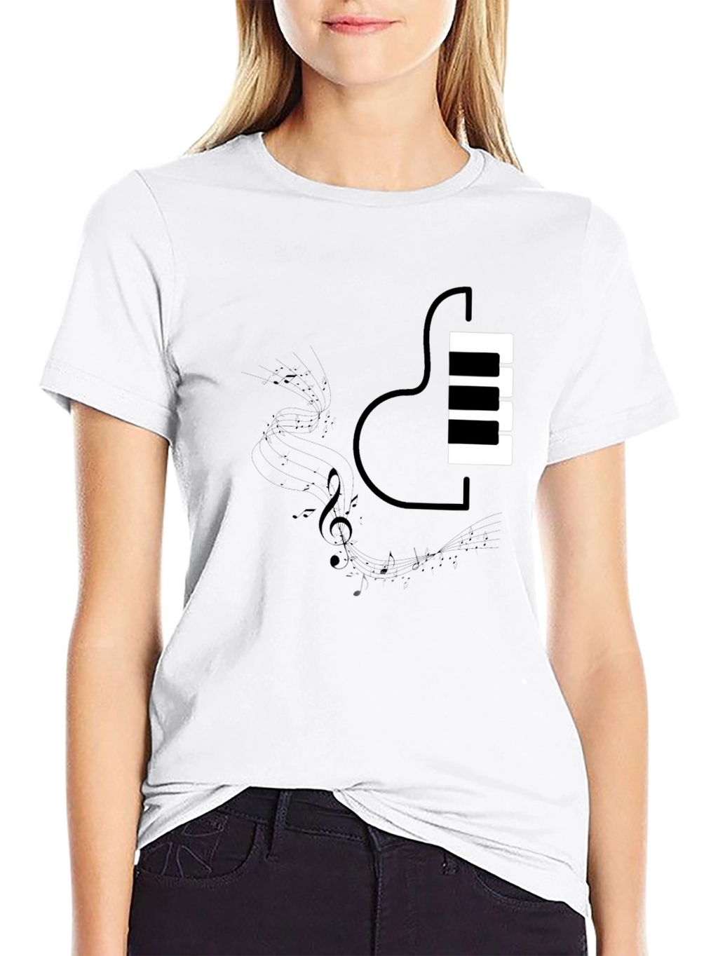Piano Guitar Fusion T-Shirt - Music Lovers Tee