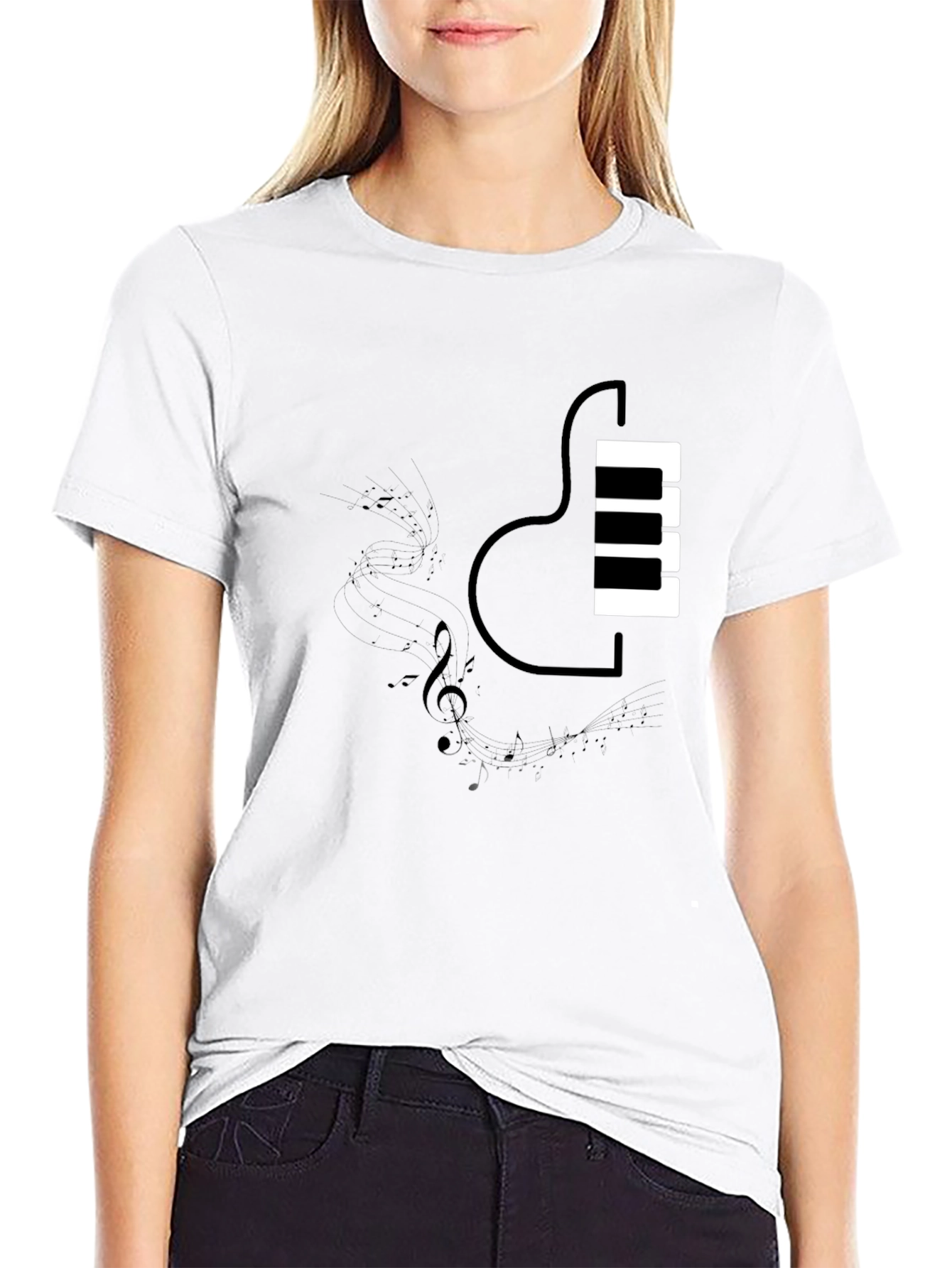 Piano Guitar Fusion T-Shirt - Music Lovers Tee