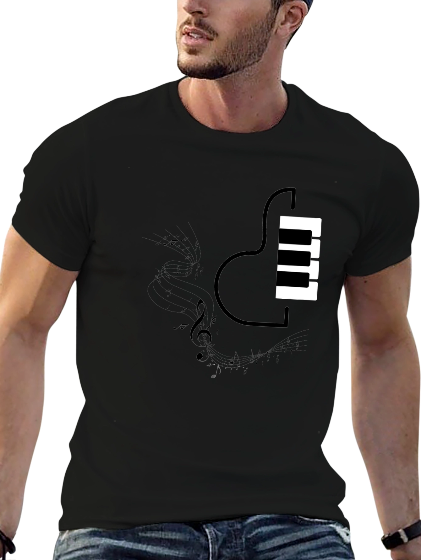 Piano Guitar Fusion T-Shirt - Music Lovers Tee