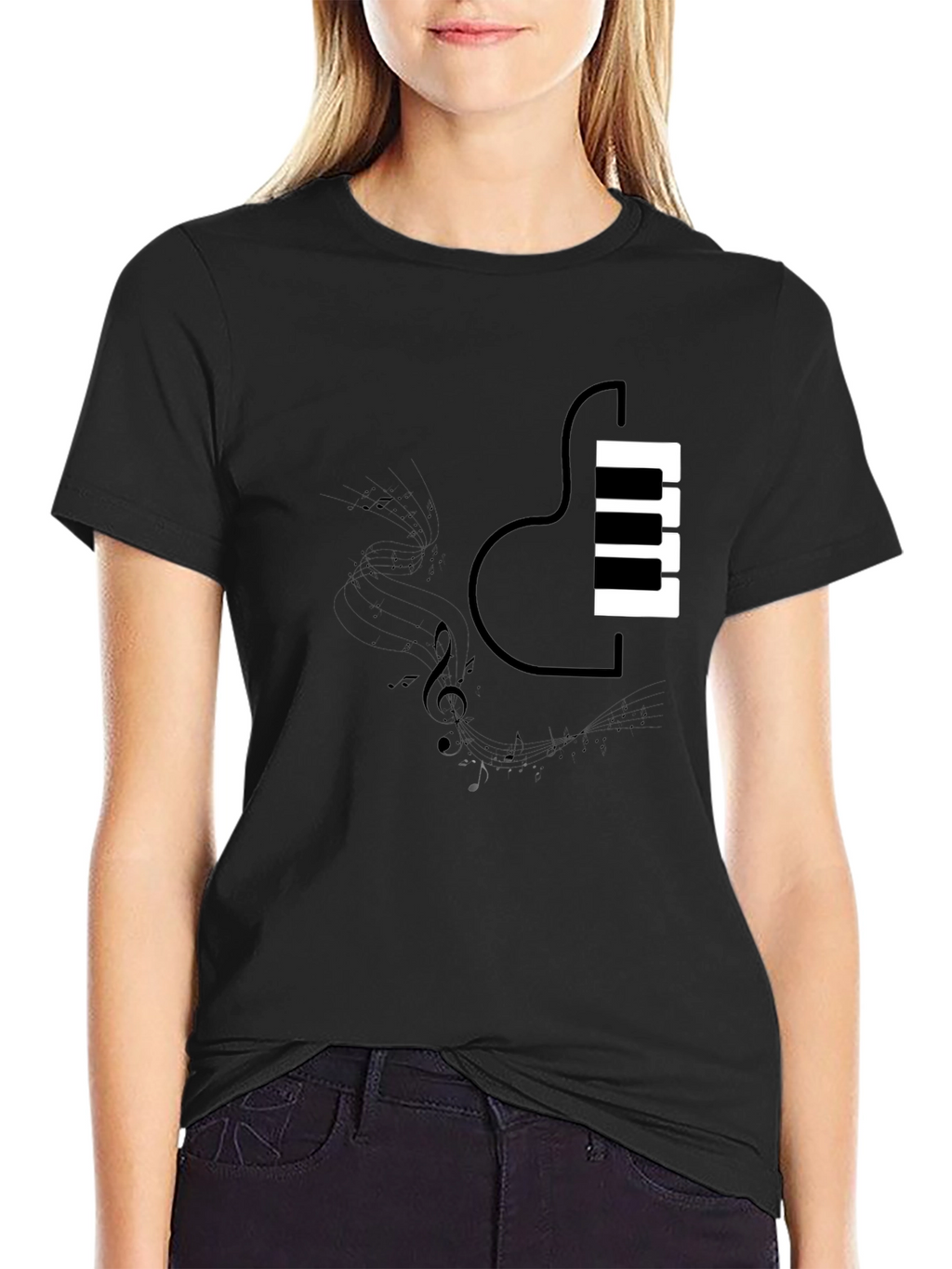 Piano Guitar Fusion T-Shirt - Music Lovers Tee