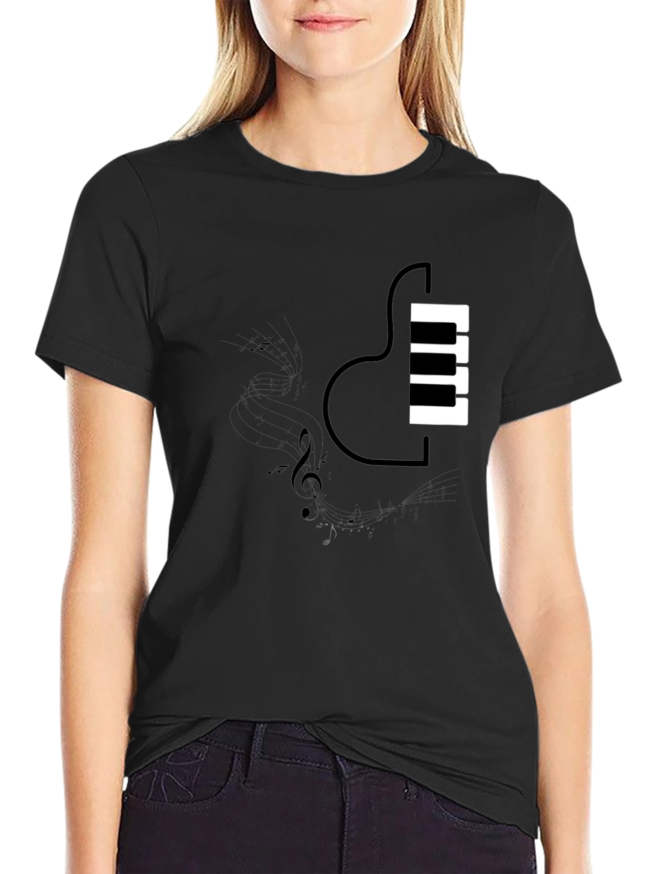Piano Guitar Fusion T-Shirt - Music Lovers Tee