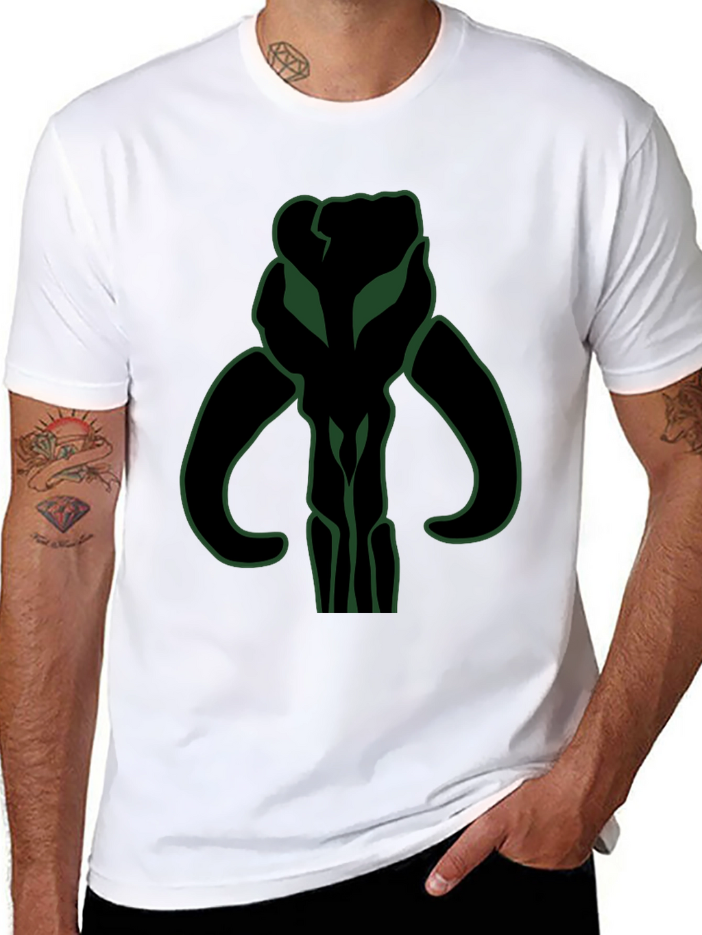 Boba Fett Skull T-Shirt - Black Graphic Tee