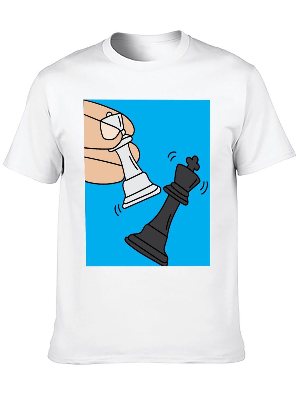 Chess Mate Graphic Tee - Black Cotton Shirt