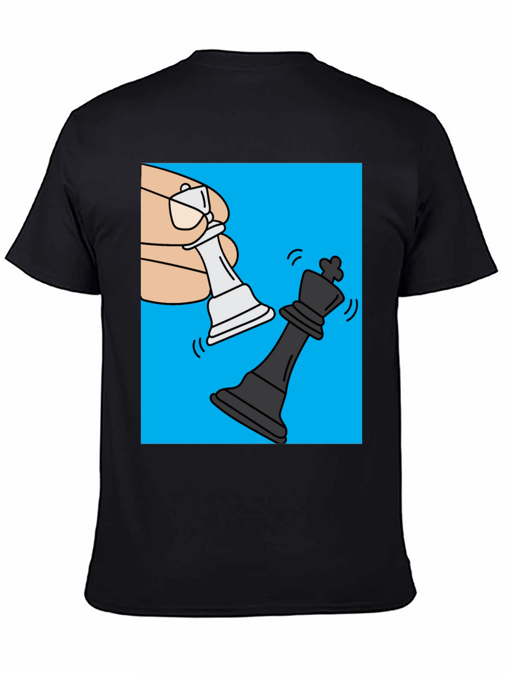 Chess Mate Graphic Tee - Black Cotton Shirt