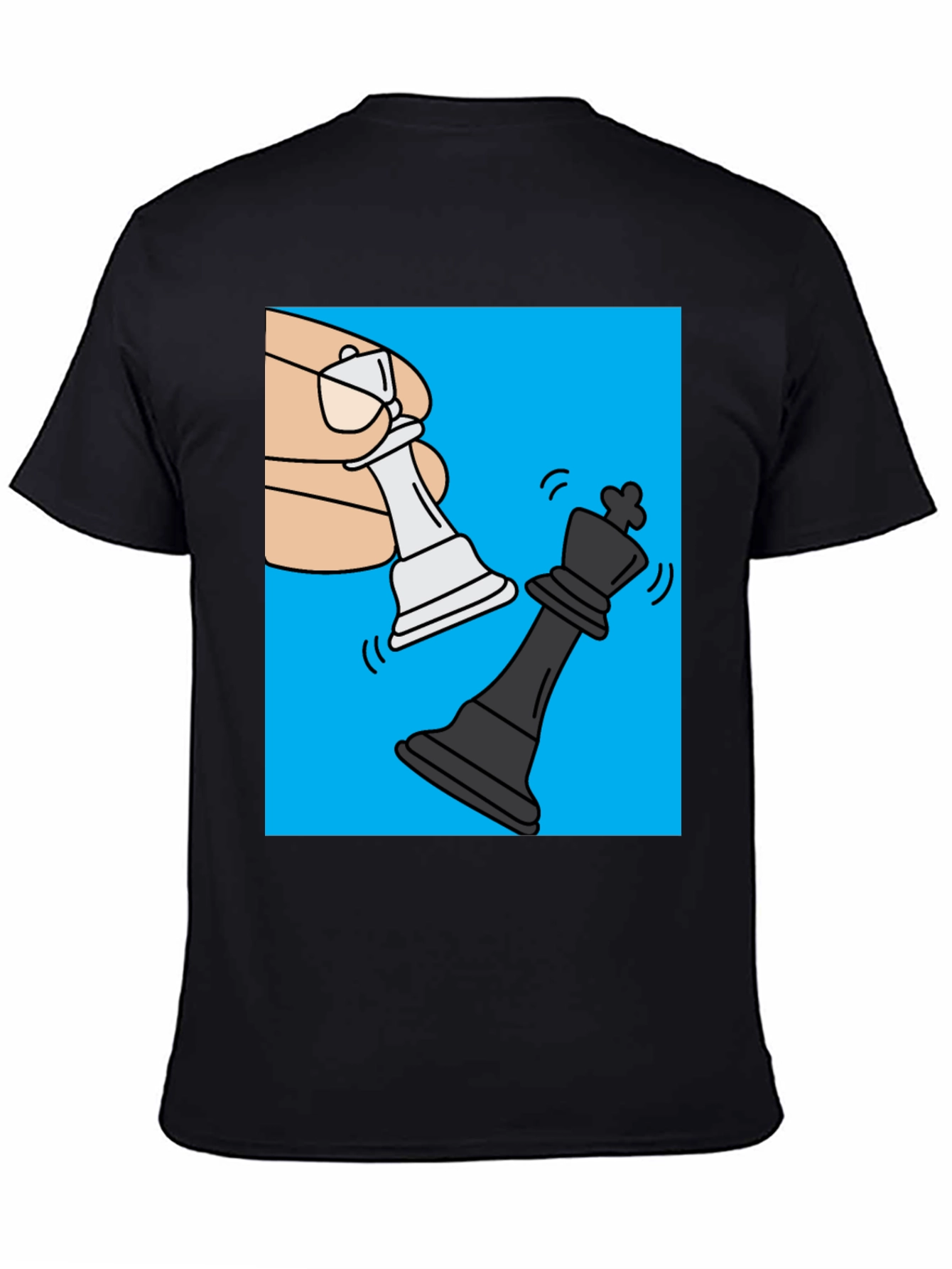 Chess Mate Graphic Tee - Black Cotton Shirt